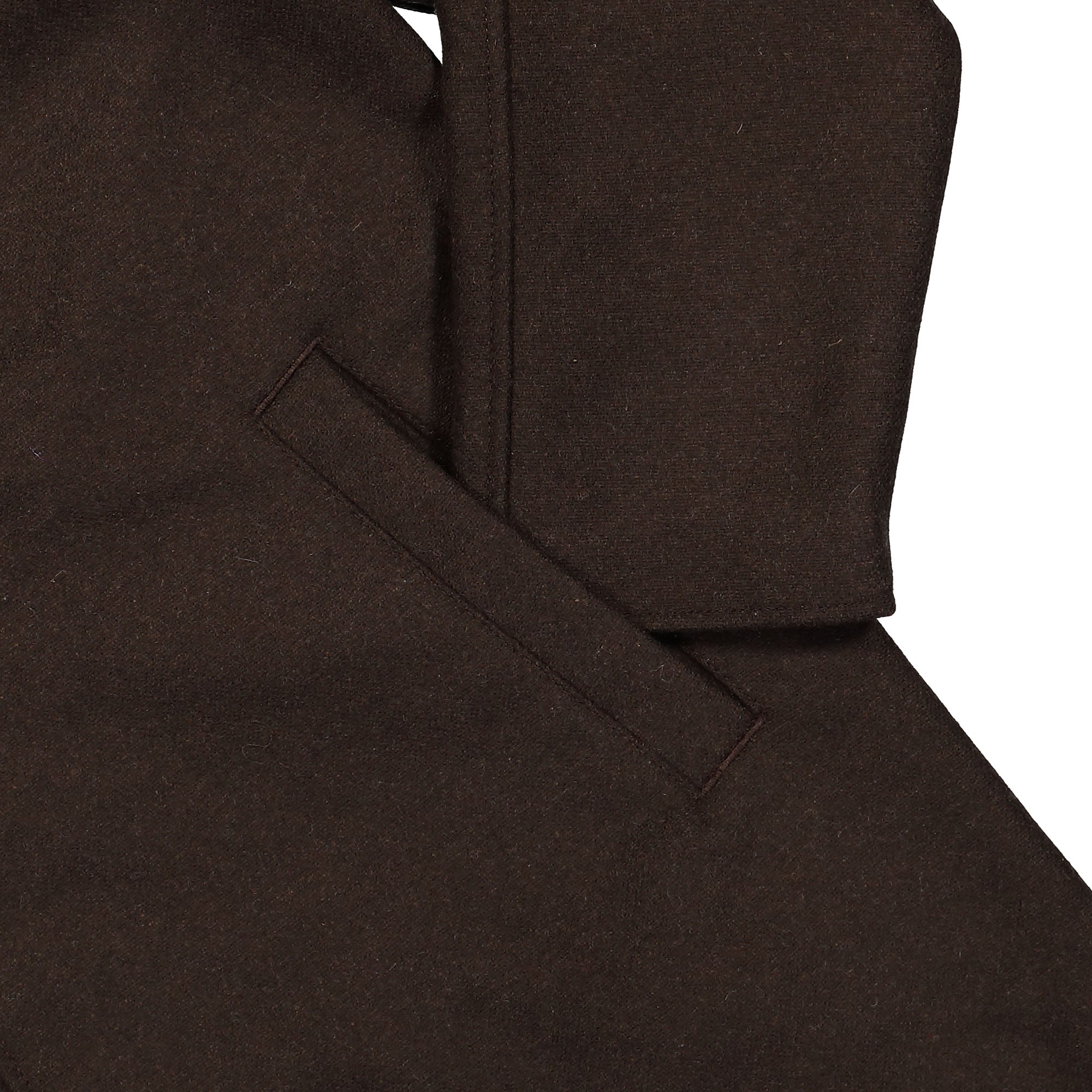 Edwin Mac Wool Coat Dark Brown Coats Detail view 3 | Overkill