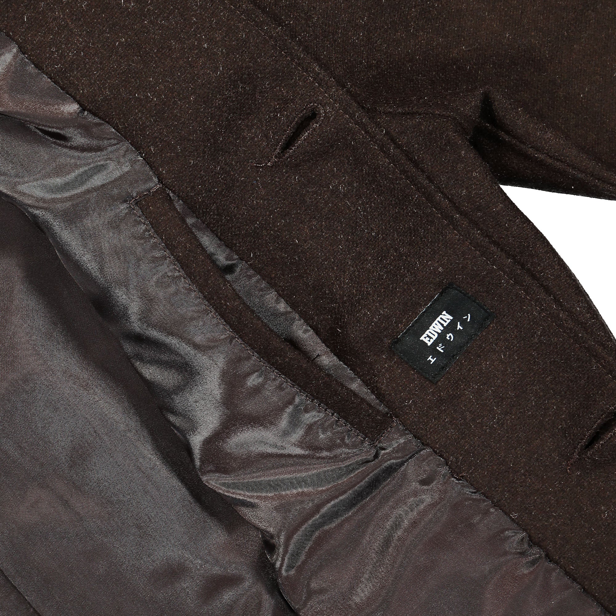 Edwin Mac Wool Coat Dark Brown Coats Detail view 2 | Overkill