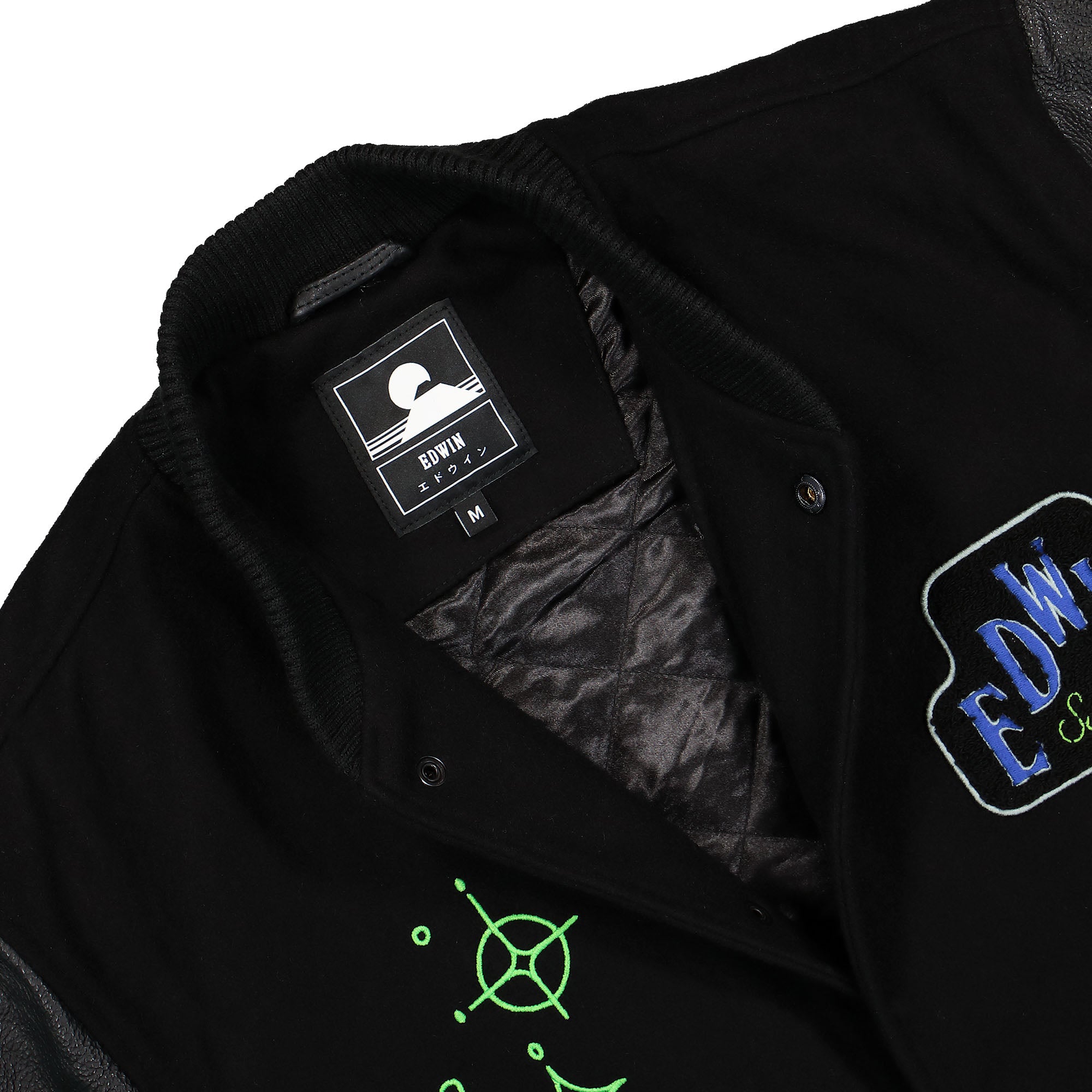 Edwin Angels Jacket Black Bomber & Varsity Jackets Material | Overkill