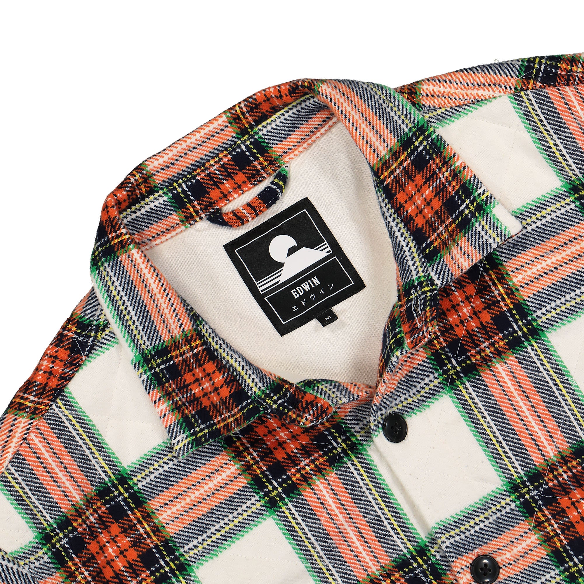 Edwin Sven II LS Lined Shirt White / Red Shirts Close-up | Overkill