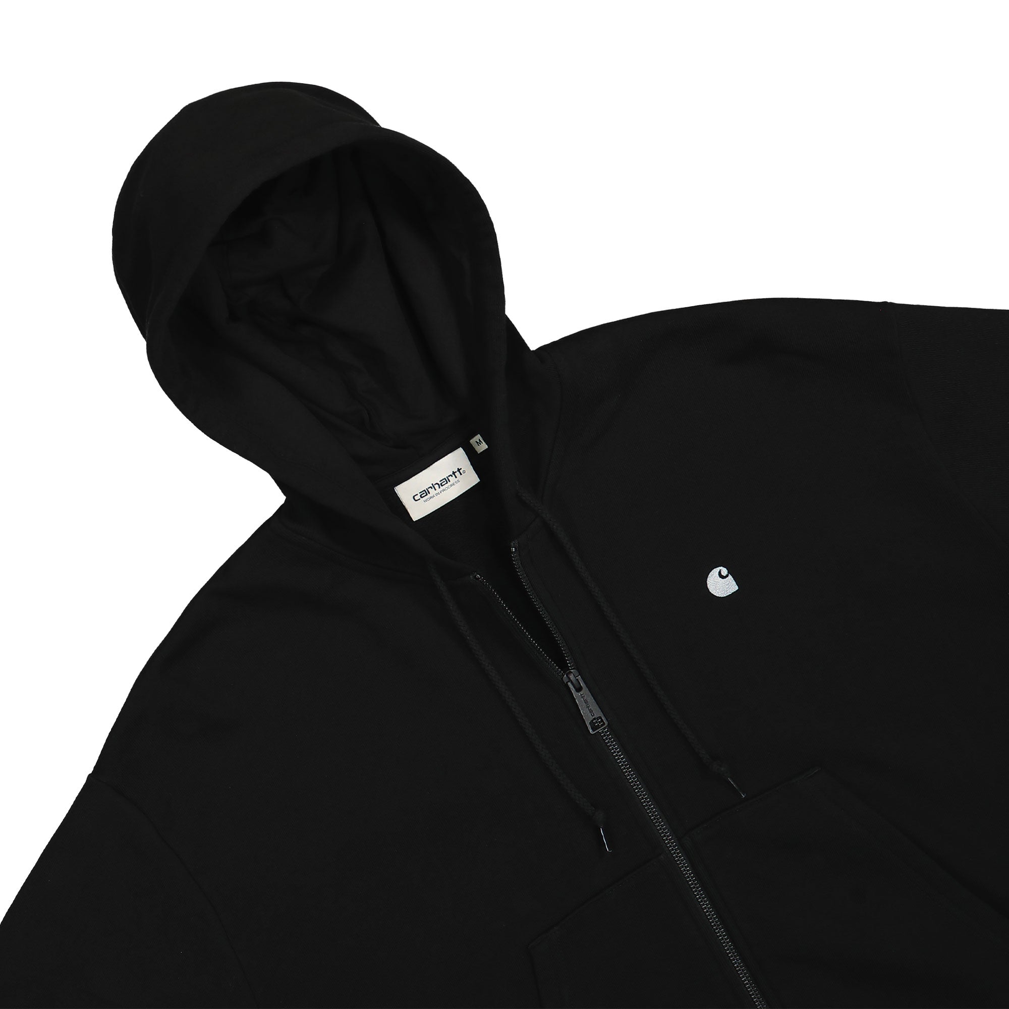 Carhartt WIP W Hooded Casey Jacket Black / Silver Hoodies Close-up | Overkill