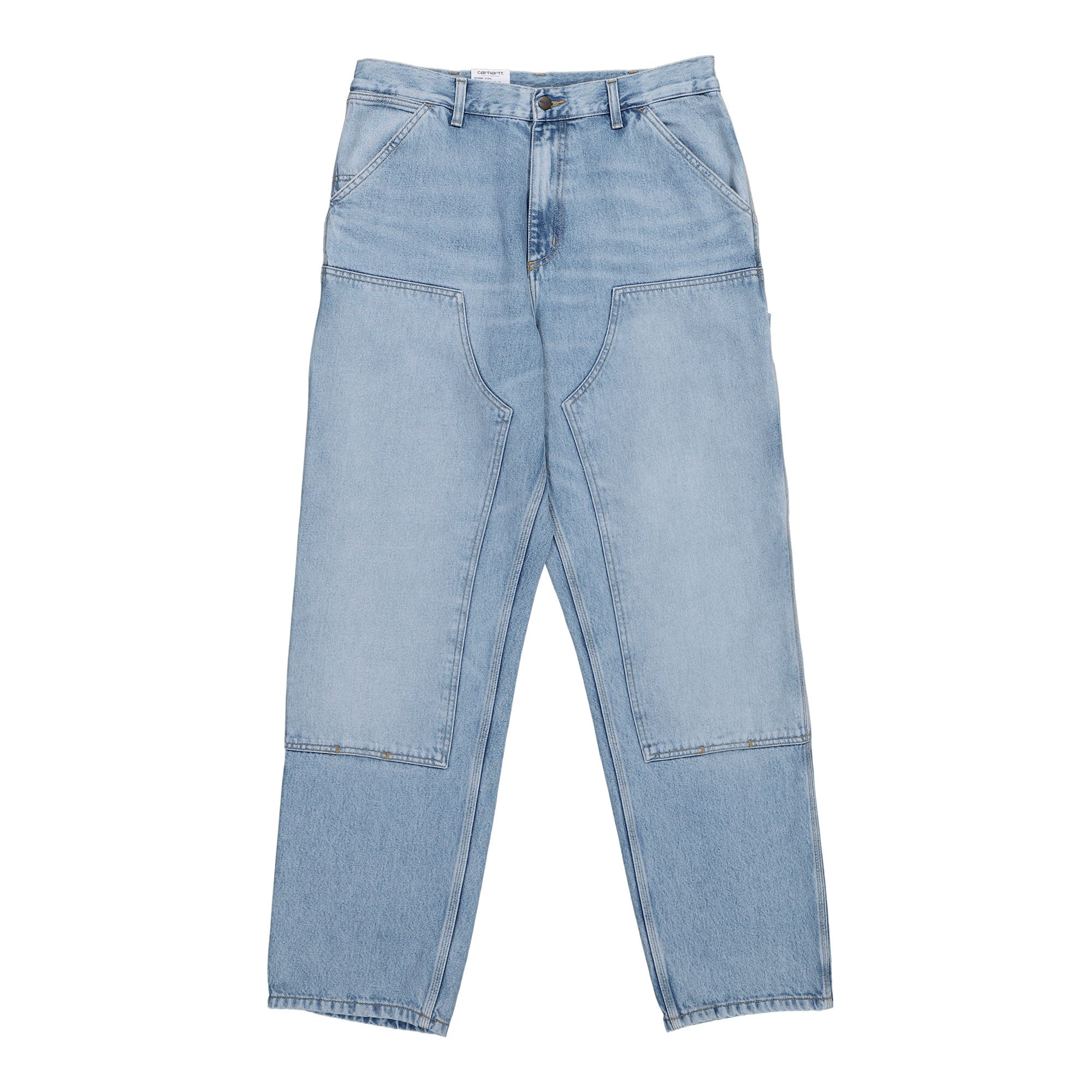 Carhartt WIP Double Knee Pant Blue Heavy Worn Bleach Jeans I032699.01.WU.32 | Overkill
