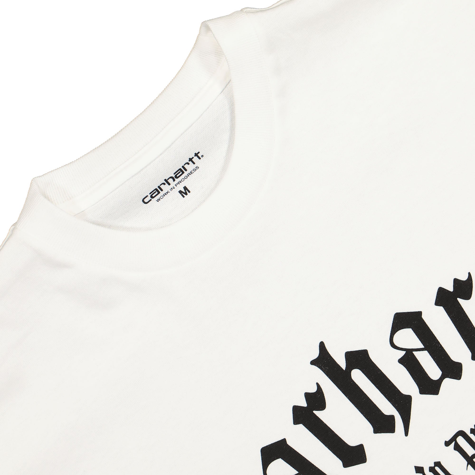 Carhartt WIP S/S Onyx T-Shirt White / Black T-Shirts Close-up | Overkill