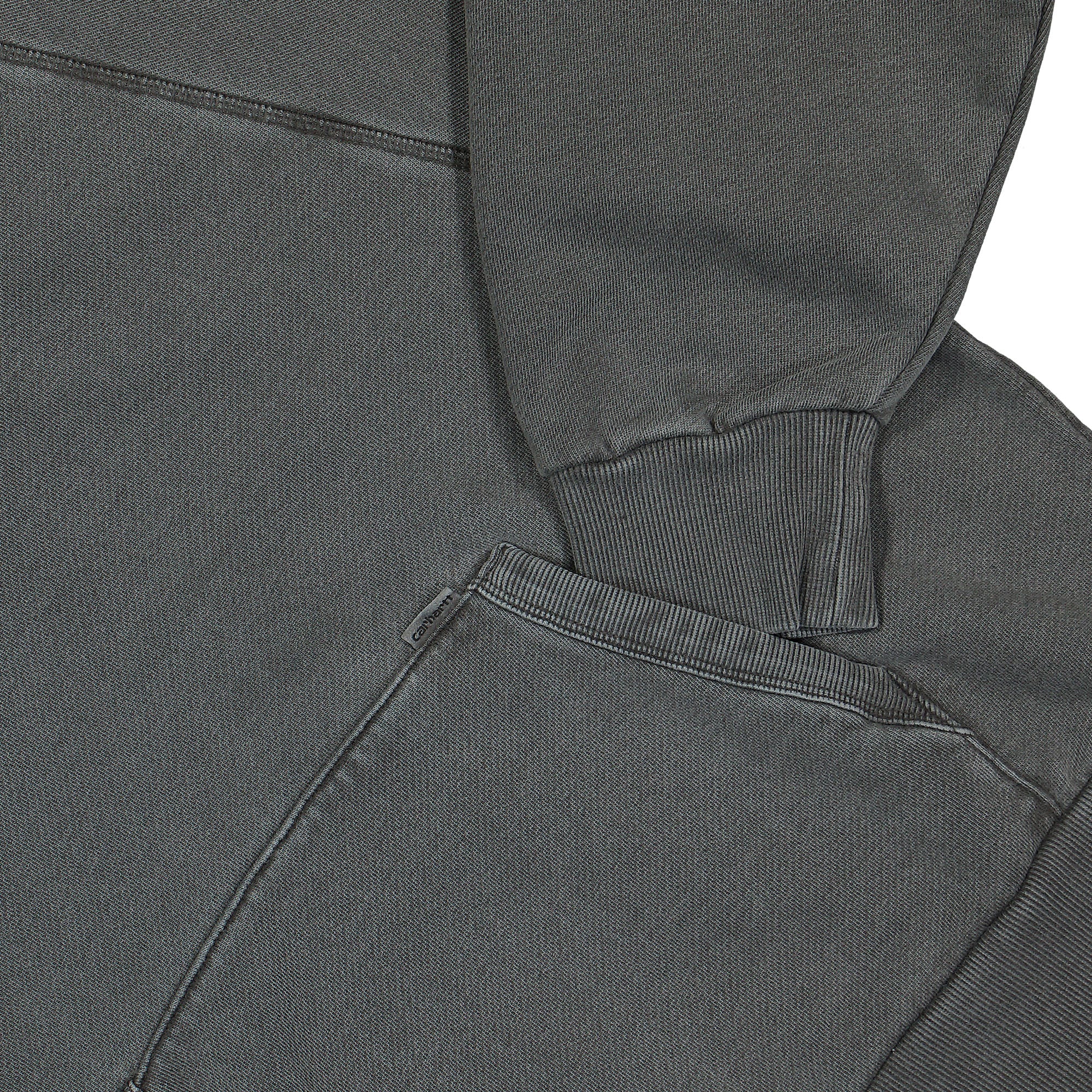 Carhartt WIP W Hooded Taos Sweat Flint Garment Dyed Hoodies Detailfoto | Overkill