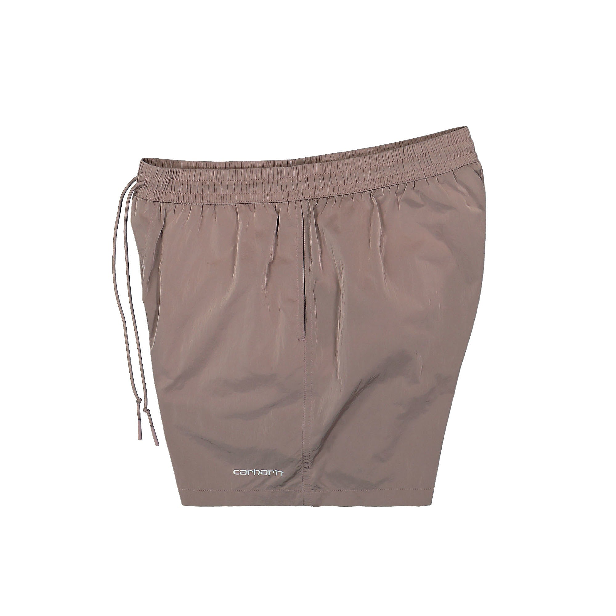 Carhartt WIP Tobes Swim Trunks Glassy Pink / White Swimwear Close-up | Overkill