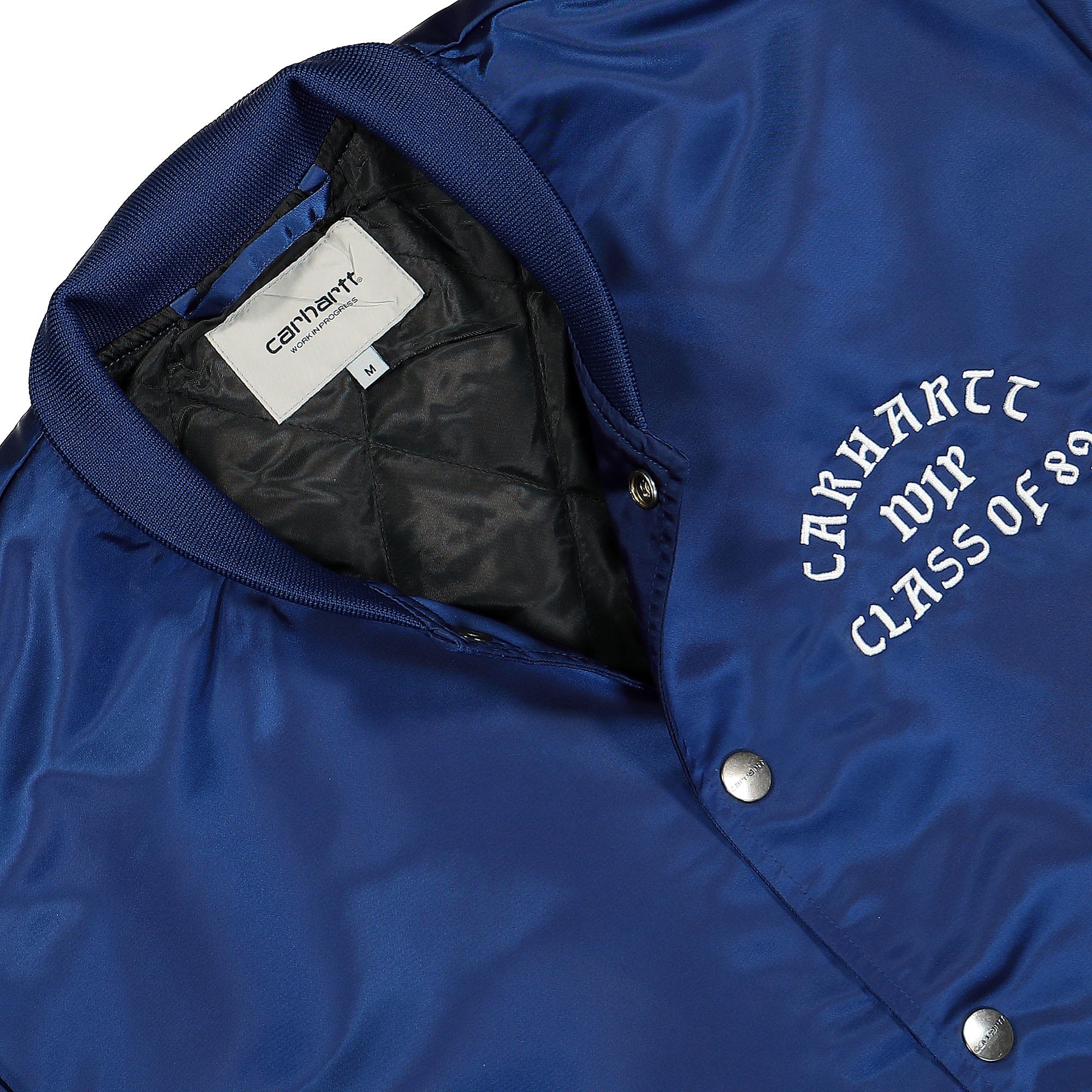 Carhartt WIP Class of 89 Bomber Jacket Elder / White Bomber & Varsity Jackets Close-up | Overkill