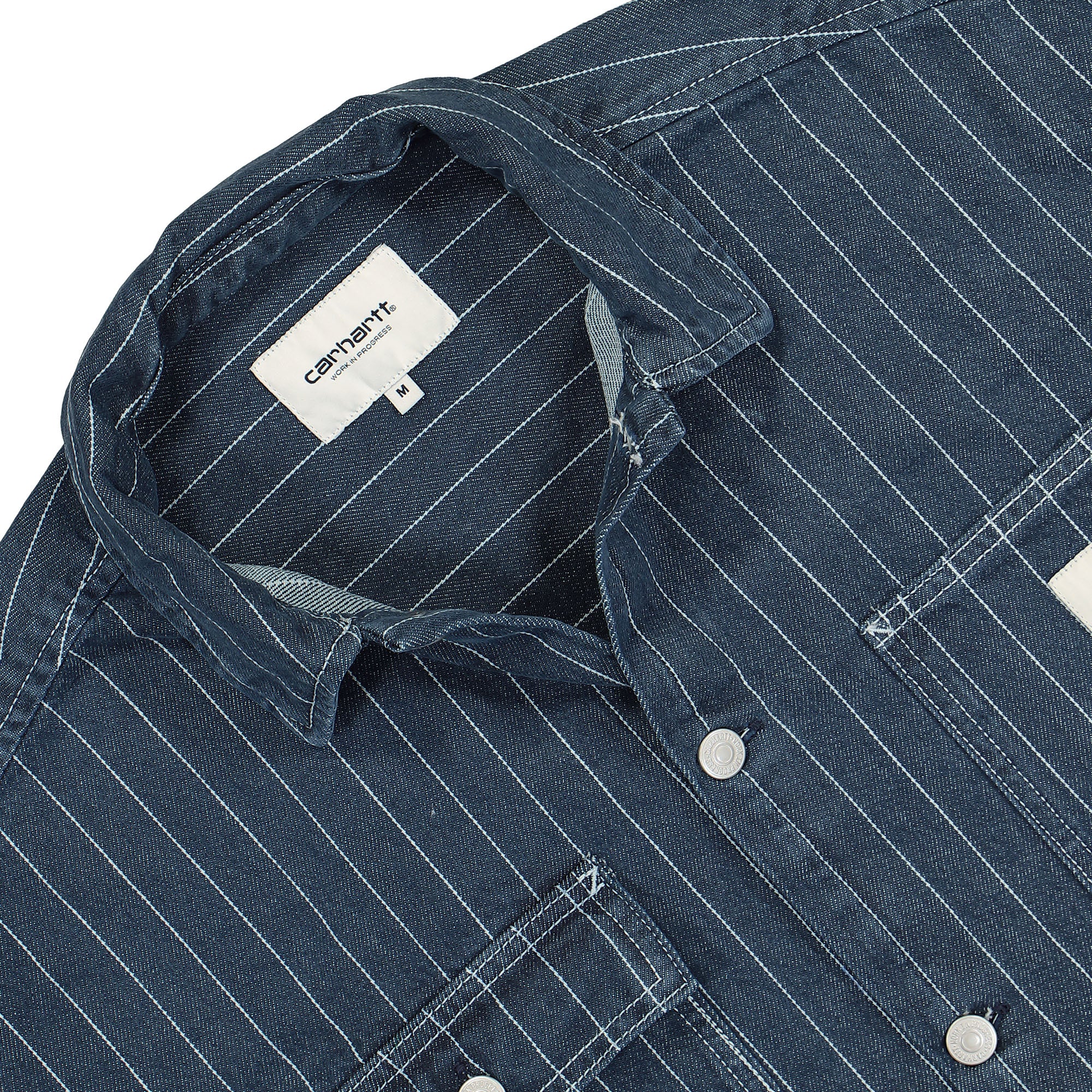 Carhartt WIP W Orlean Shirt Jac Orlean Stripe, Blue / White Shirts Close-up | Overkill