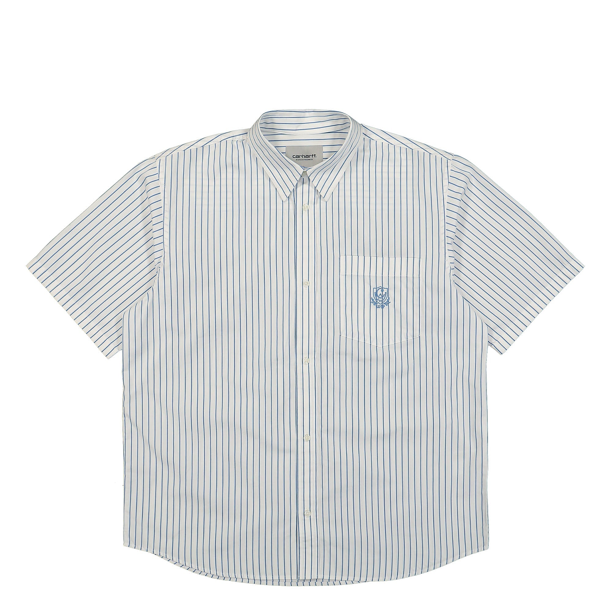 Carhartt WIP S/S Linus Shirt Linus Stripe, Bleach / White Shirts I033028.21Z.XX | Overkill