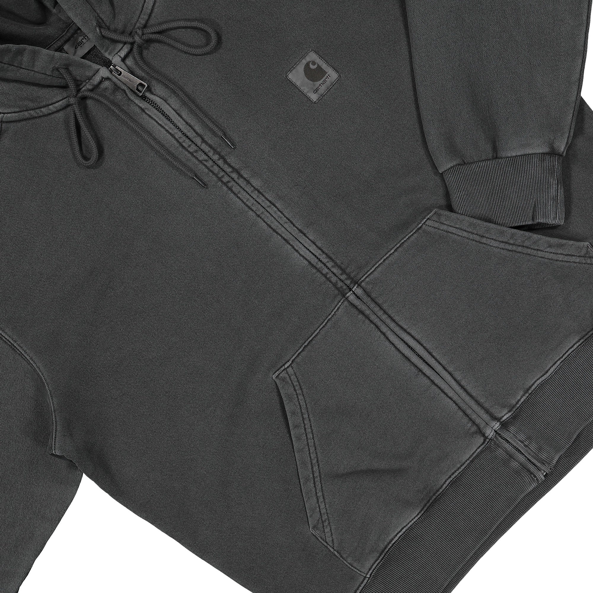 Carhartt Hooded Nelson Jacket Graphite Garment Dyed Jackets I033064.87.GD.03 Detail View 1 | Overkill