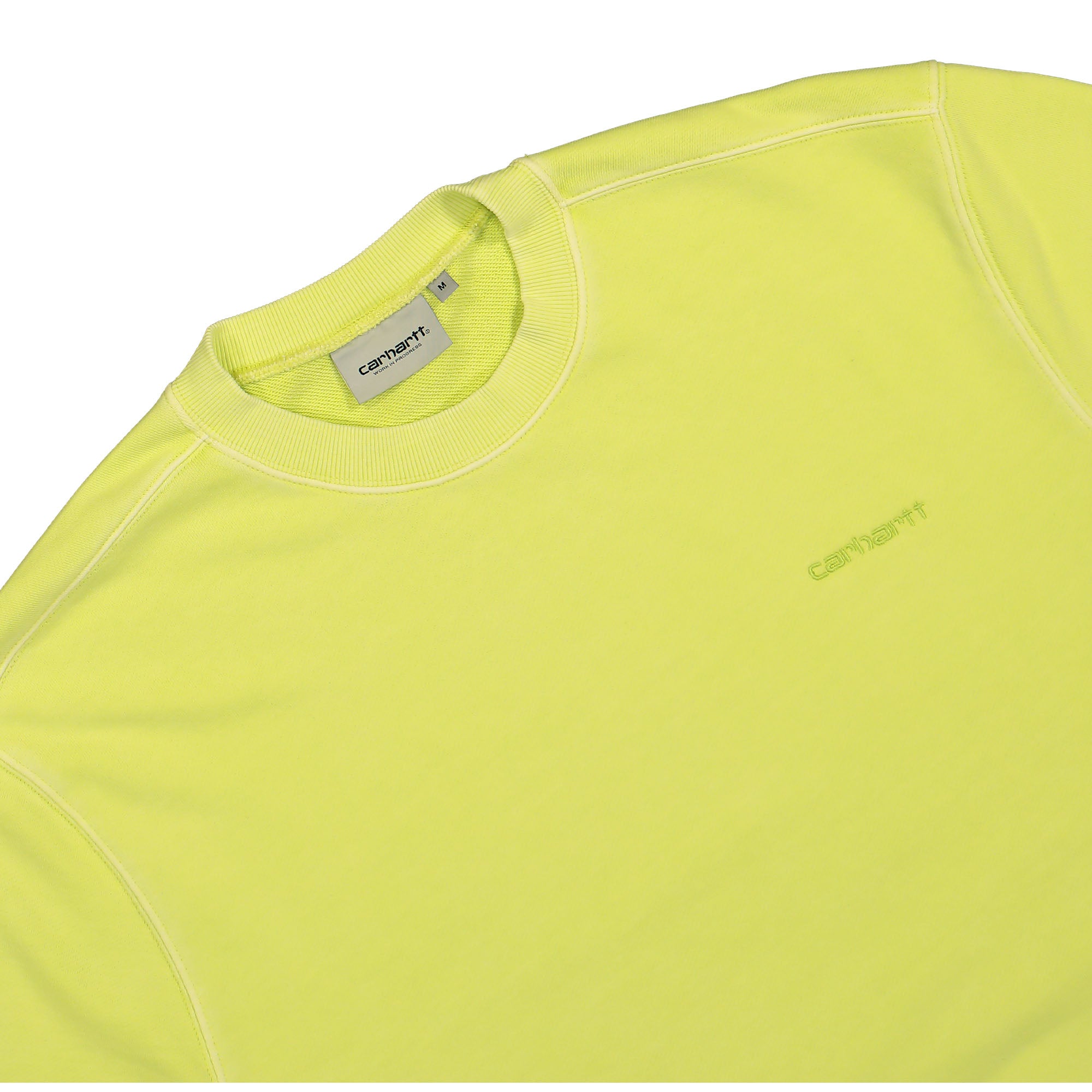Carhartt WIP Duster Script Sweat Arctic Lime Sweatshirts Close-up | Overkill