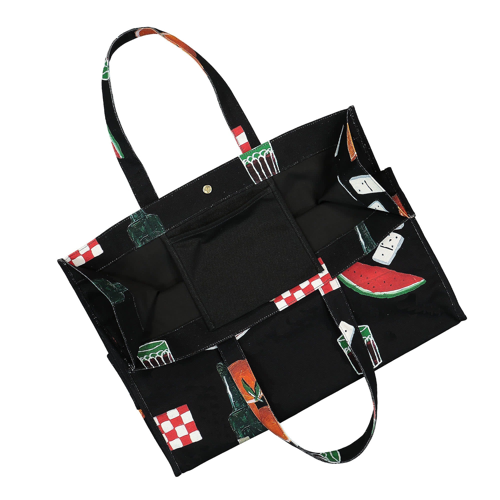 Carhartt WIP Canvas Graphic Beach Bag Dearborn Isis Maria Dinner Print / Black Tote Bags & Shoppers Detailfoto | Overkill