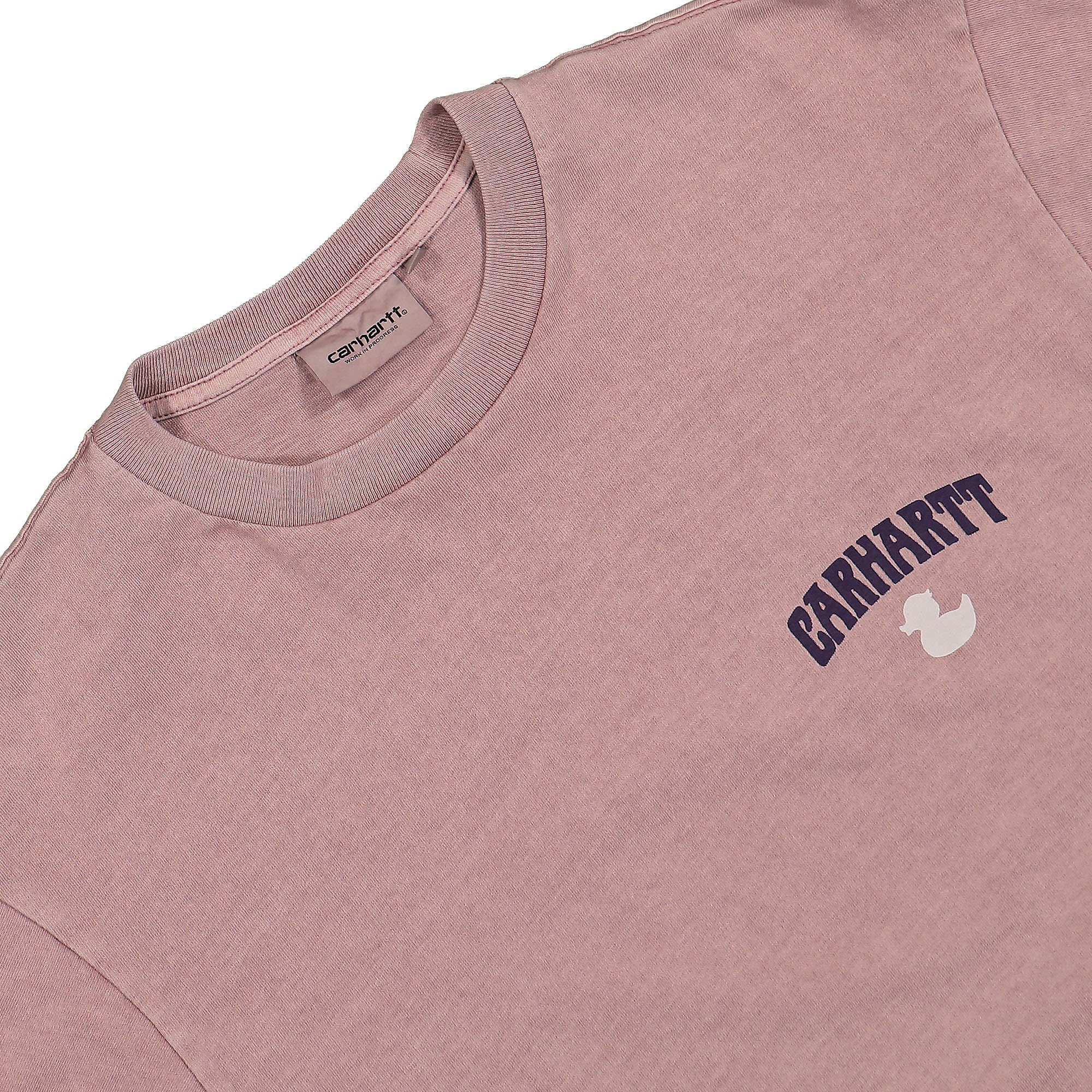 Carhartt WIP S/S Duckin' T-Shirt Glassy Pink Garment Dyed T-Shirts Material | Overkill