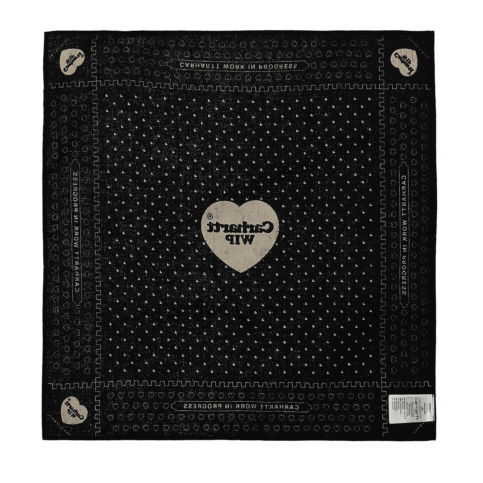 Carhartt WIP Heart Bandana Black Bandanas Material | Overkill