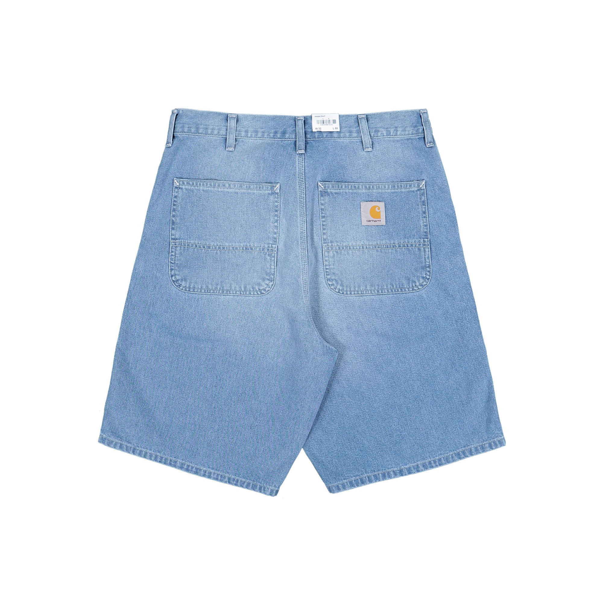 Carhartt Simple Short Blue Light Washed Shorts I033333.01.ZO.00 Close-up | Overkill