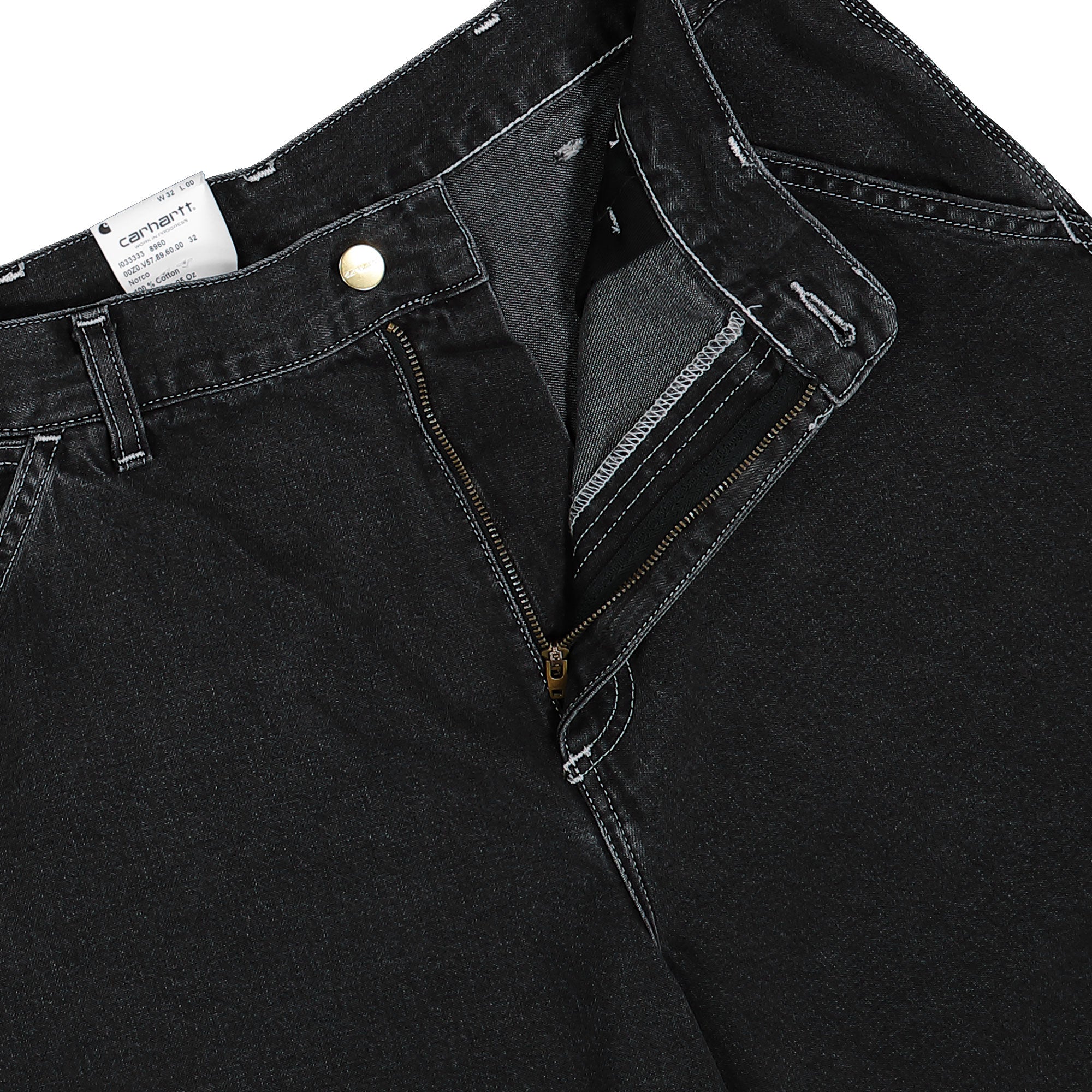 Carhartt Simple Short Black Heavy Stone Washed Shorts I033333.89.60.00 Detail View 1 | Overkill