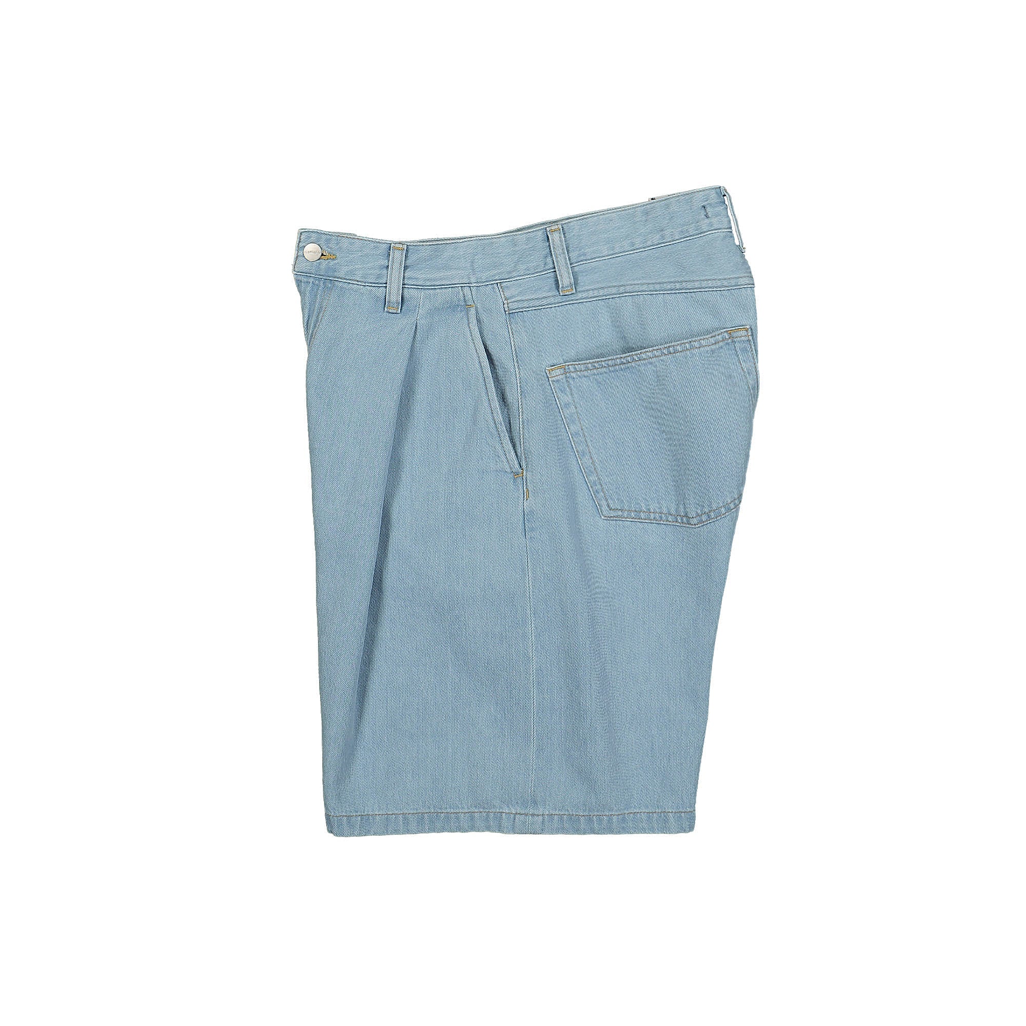 Carhartt WIP W Alta Short Olympia Blue Stone Bleached Shorts Close-up | Overkill