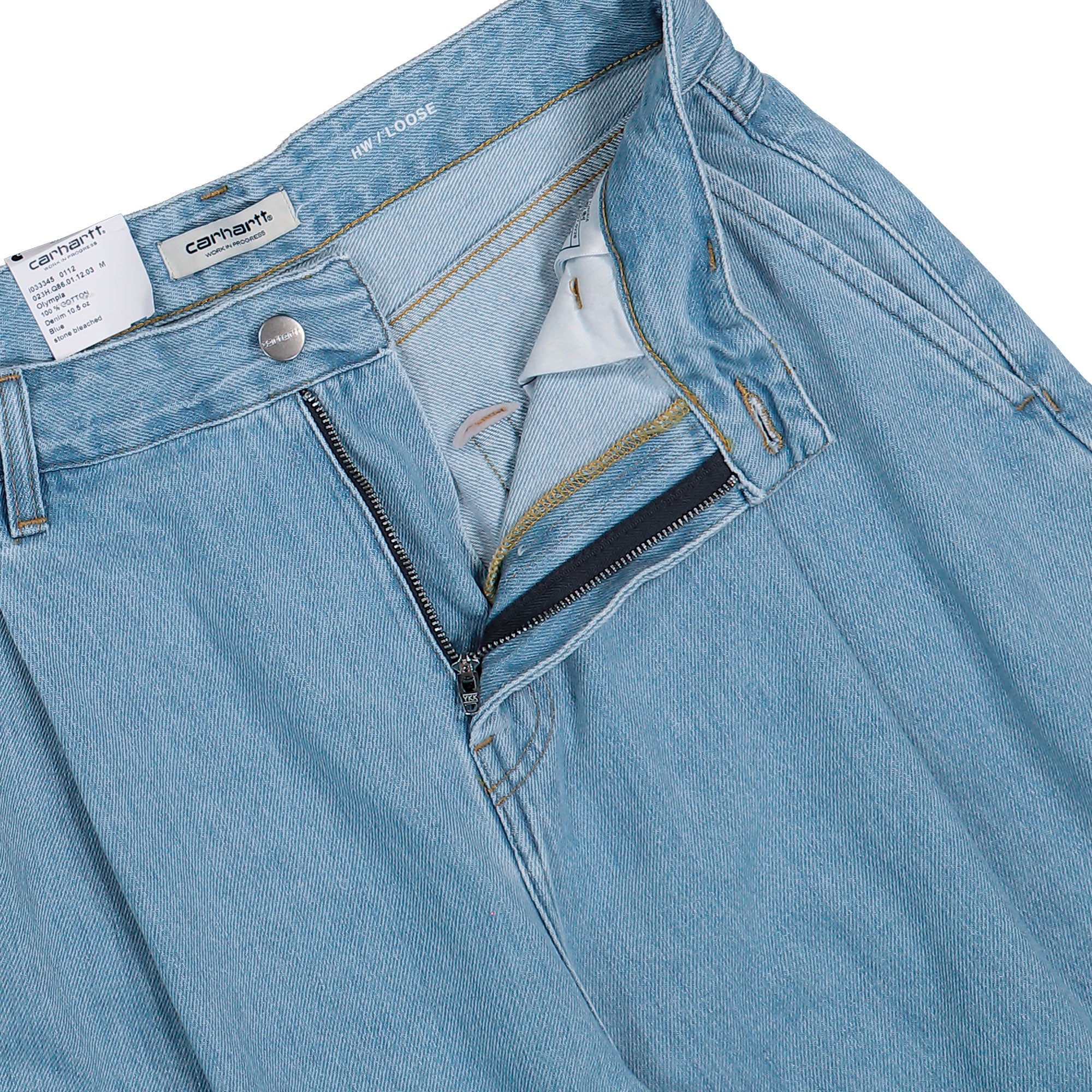 Carhartt WIP W Alta Short Blue Stone Bleached Short I033345.01.12.03 Detail View 1 | Overkill