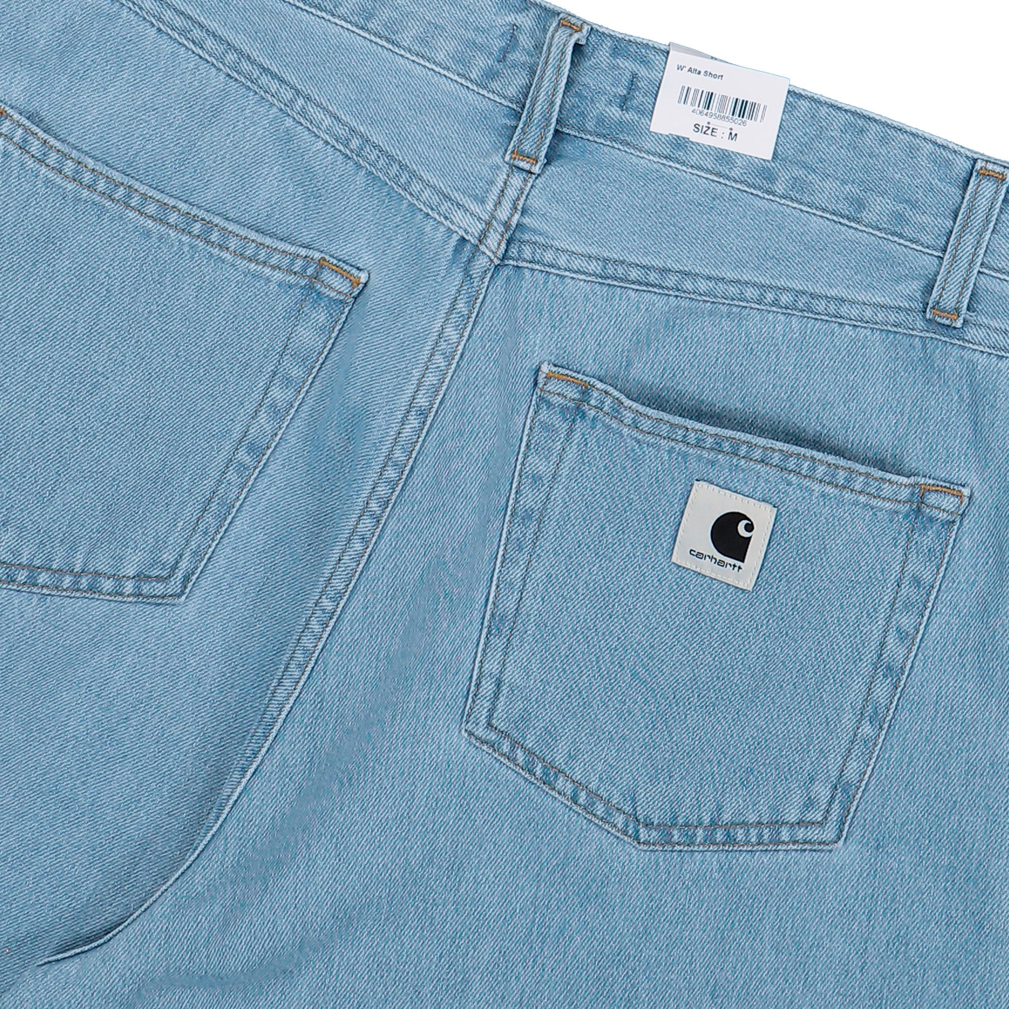 Carhartt WIP W Alta Short Blue Stone Bleached Short I033345.01.12.03 Detail View 2 | Overkill