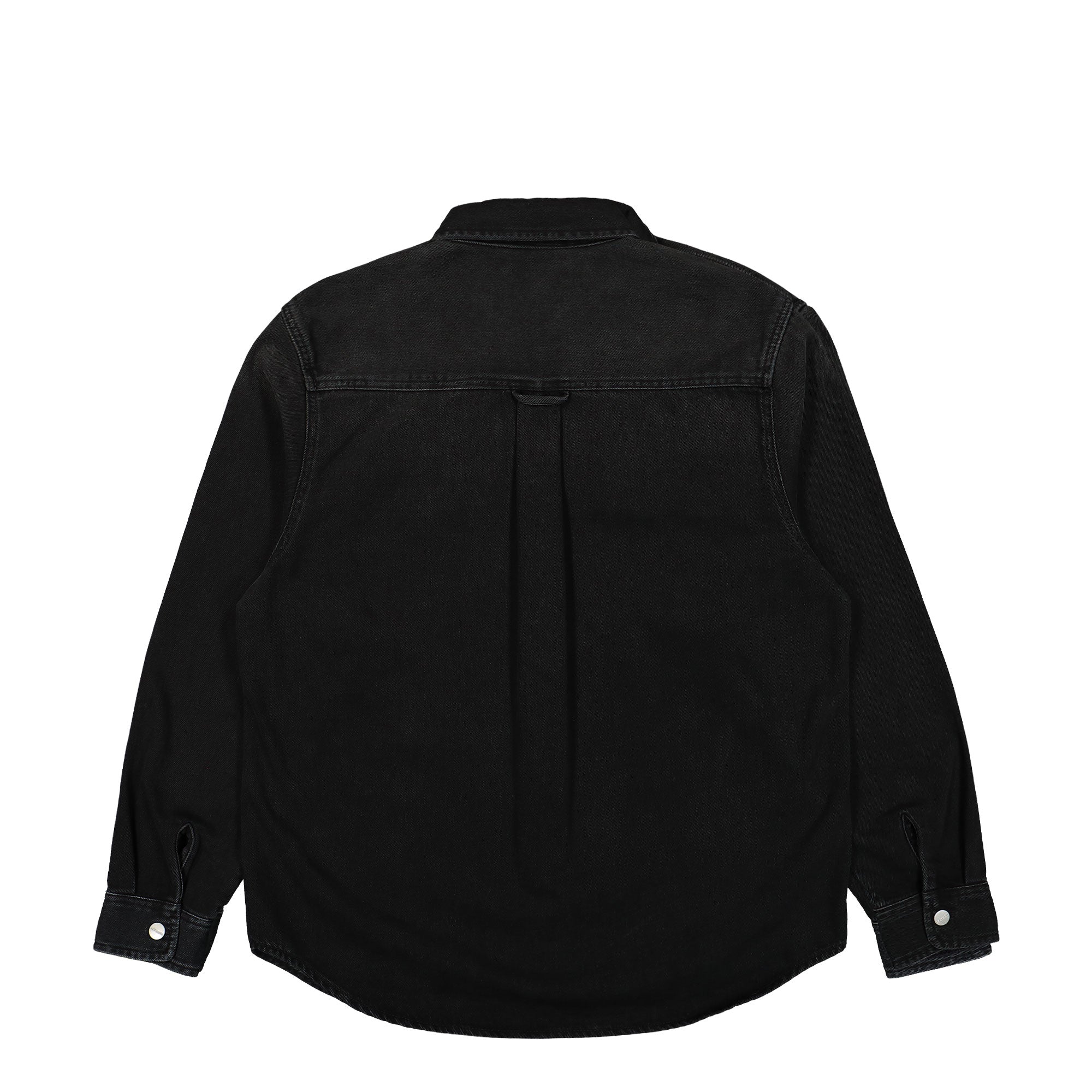 Carhartt WIP Harvey Shirt Jac Black Dark Used Wash Shirts Material | Overkill