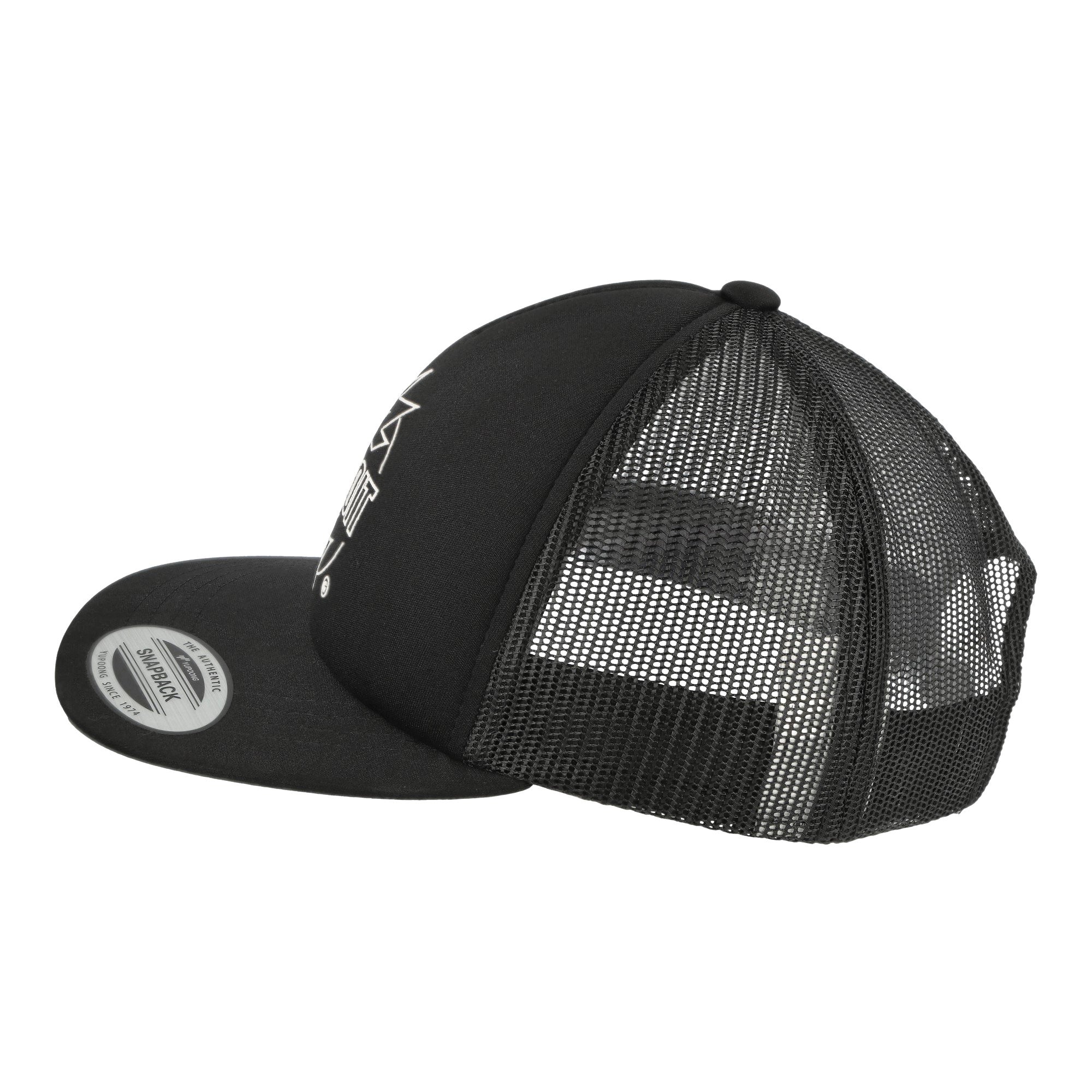 Carhartt WIP Ablaze Trucker Cap Black / White Caps Material | Overkill