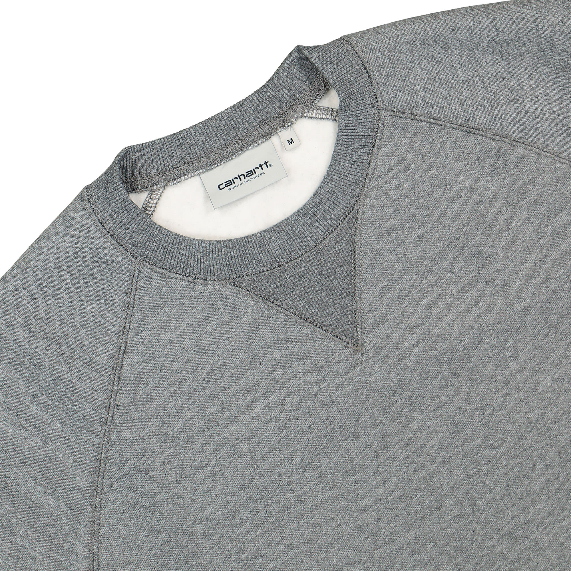 Carhartt WIP Chase Sweat Dark Grey Heather / Gold Sweatshirts Close-up | Overkill