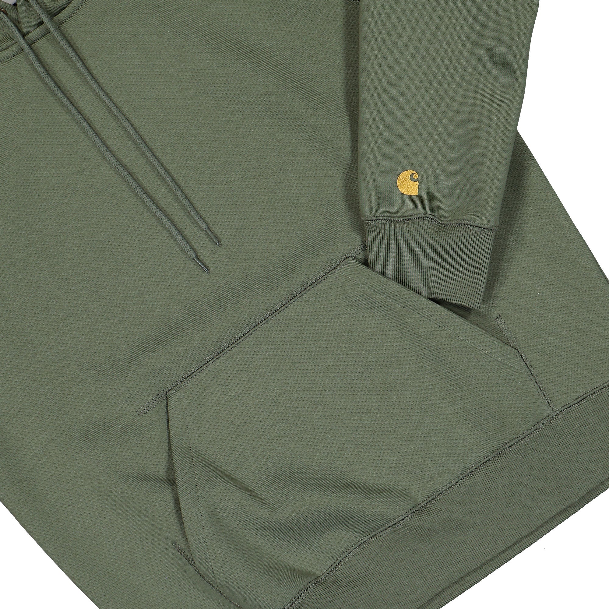 Carhartt WIP Hooded Chase Sweat Leaf / Gold Hoodies I033661.3LR.XX.03 Detail View 1 | Overkill