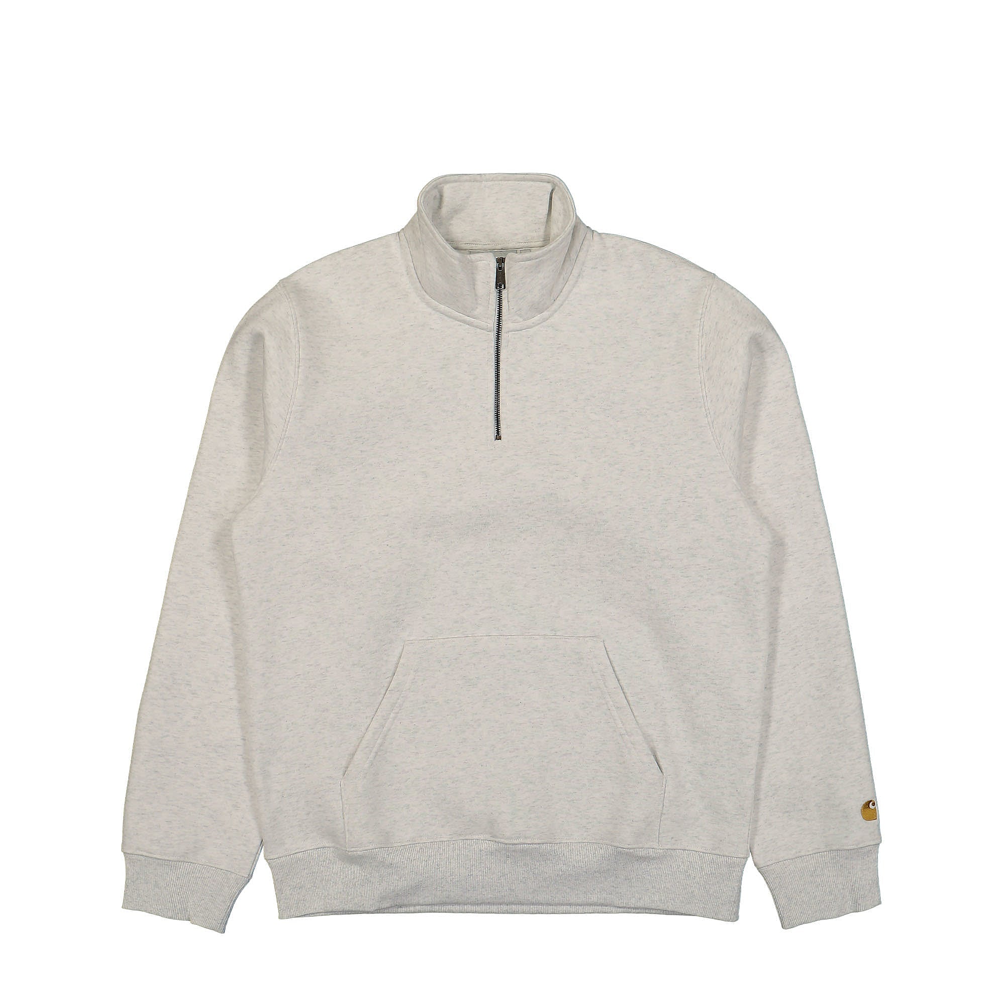 Carhartt WIP Chase Neck Zip Sweat Ash Heather / Gold Sweatshirts I033665.00J.XX.03 | Overkill
