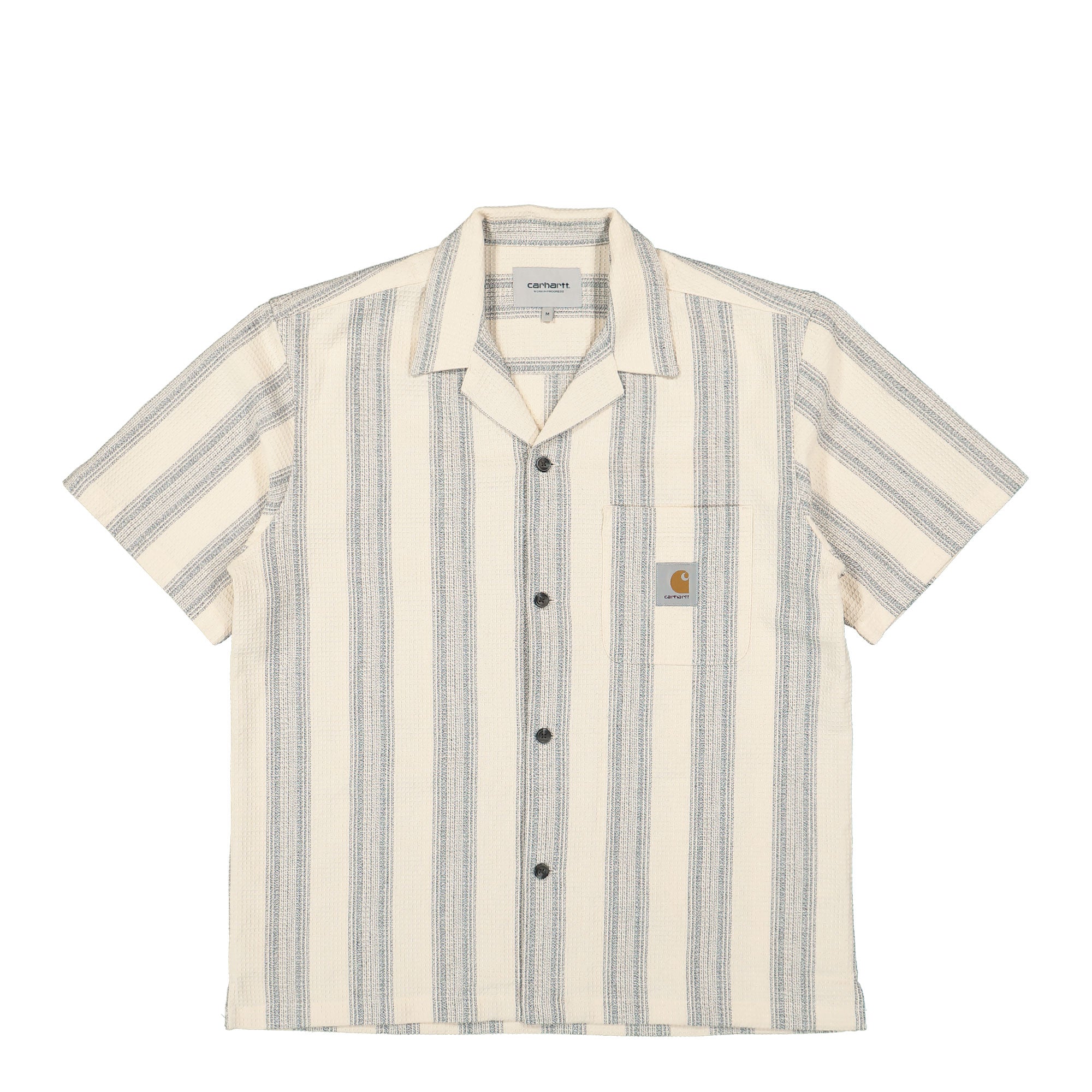 Carhartt WIP S/S Dodson Shirt Dodson Stripe, Natural Shirts I033687.2A2.XX.03 | Overkill
