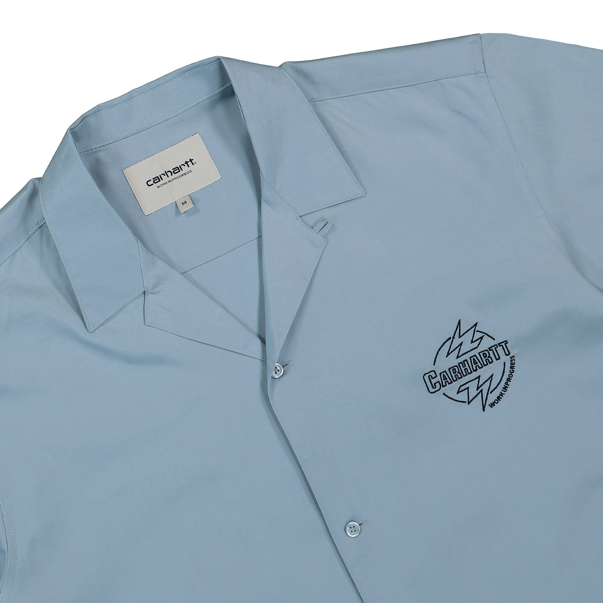 Carhartt WIP S/S Ablaze Shirt Misty Sky / Black Shirts Material | Overkill