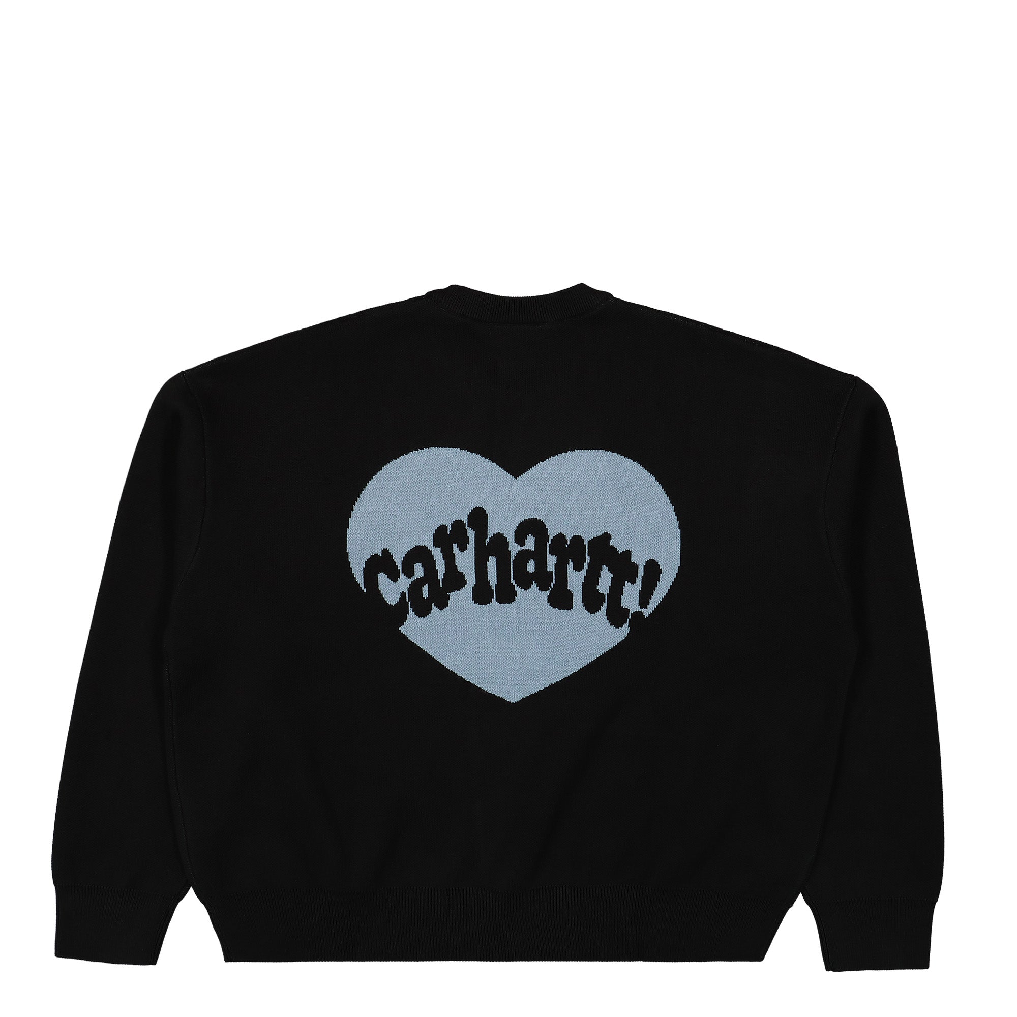 Carhartt WIP W Amour Sweater Black / Misty Sky Sweatshirts Material | Overkill