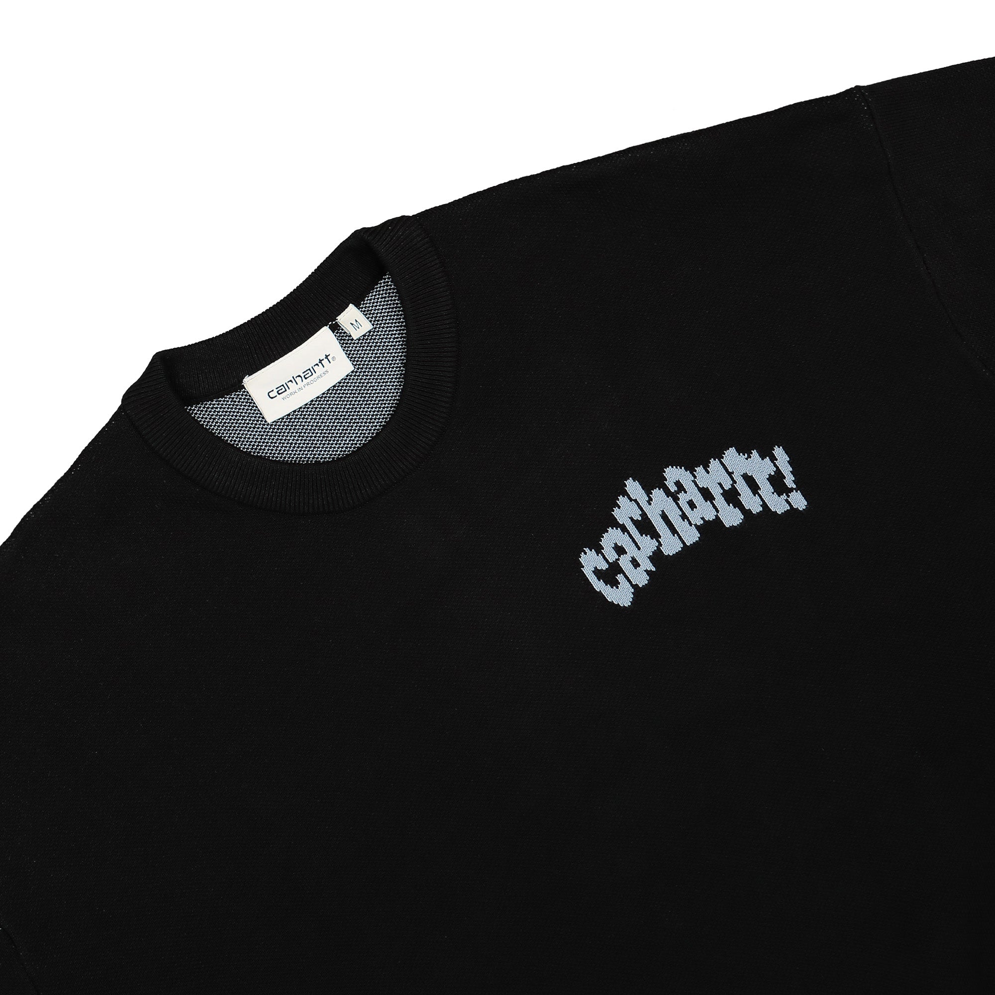 Carhartt WIP W Amour Sweater Black / Misty Sky Sweatshirts Close-up | Overkill