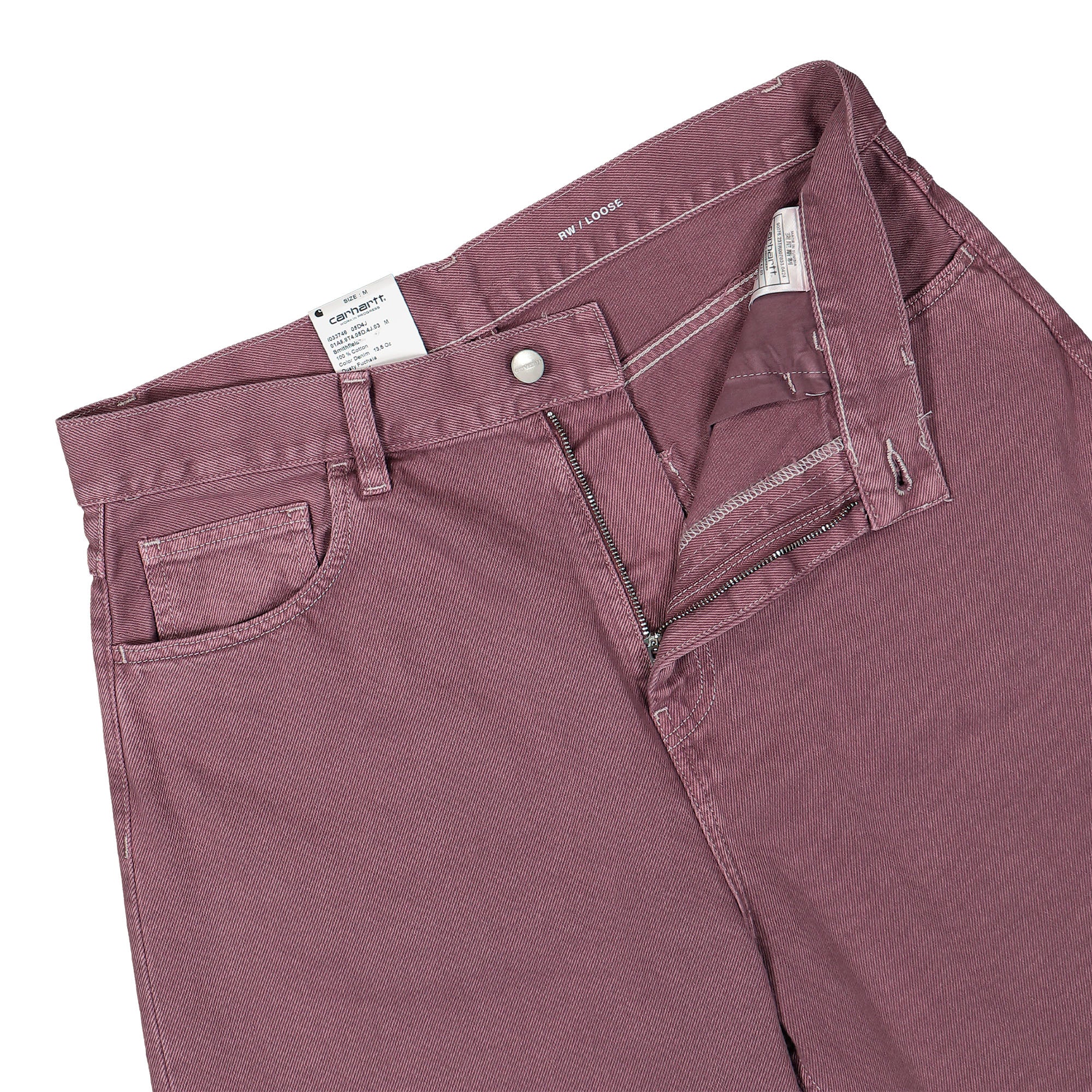 Carhartt WIP W Brandon Pant Smithfield Dusty Fuchsia Jeans Detail view 1 | Overkill