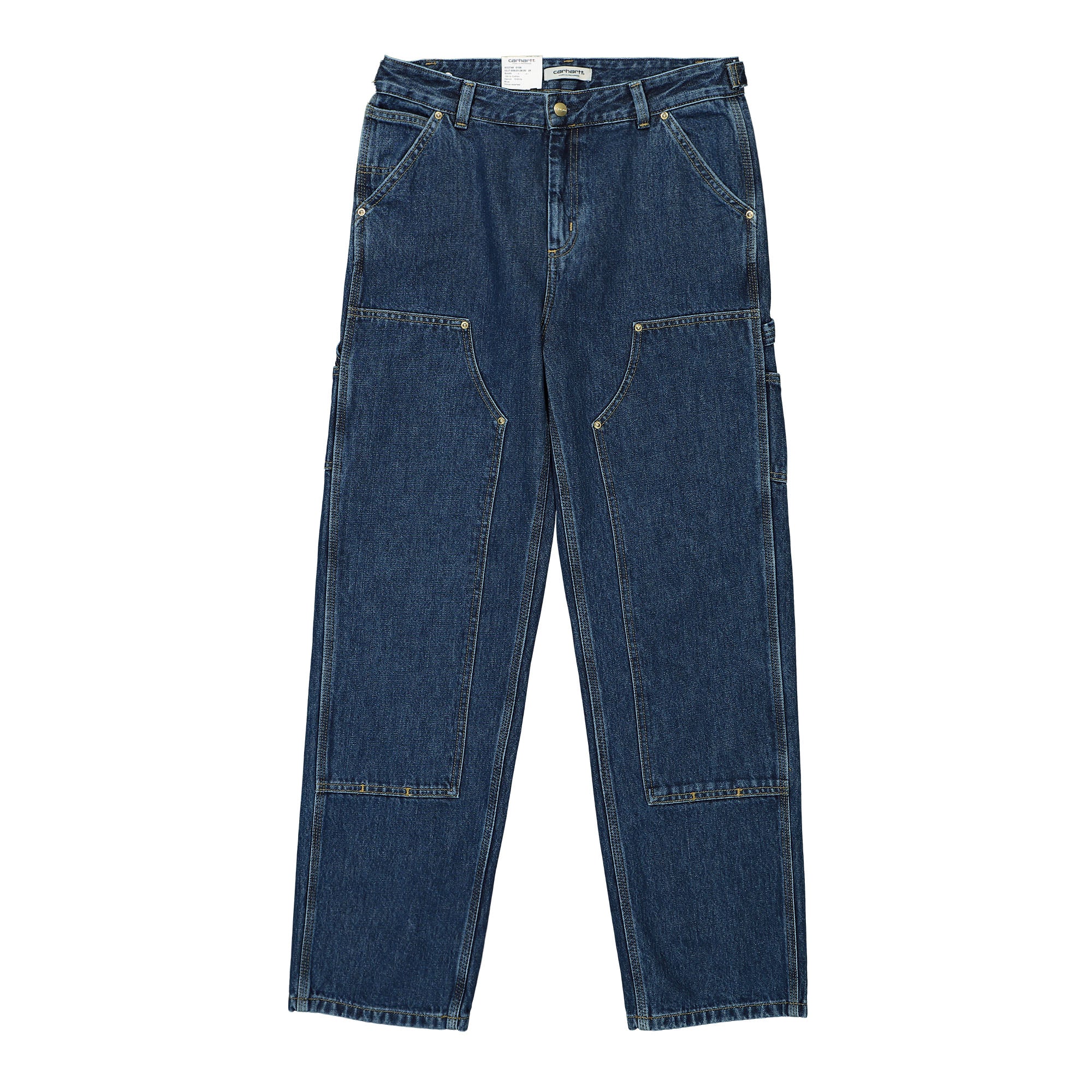 Carhartt WIP W Nashua Double Knee Pant Smith Blue Stone Washed Jeans I033748.01.06.00 | Overkill