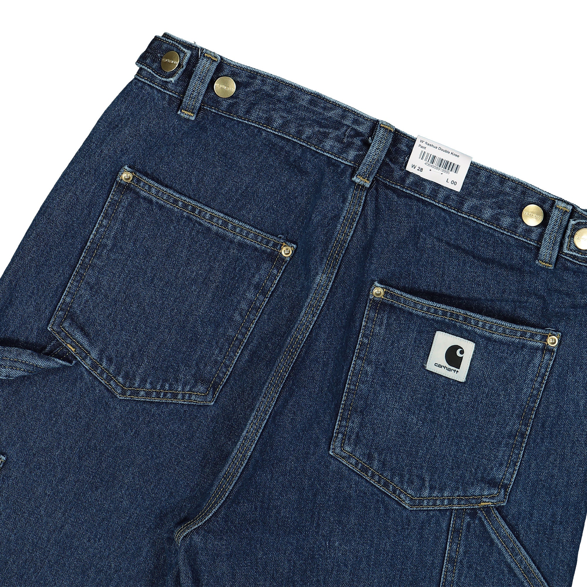 Carhartt WIP W Nashua Double Knee Pant Smith Blue Stone Washed Jeans Detail view 1 | Overkill