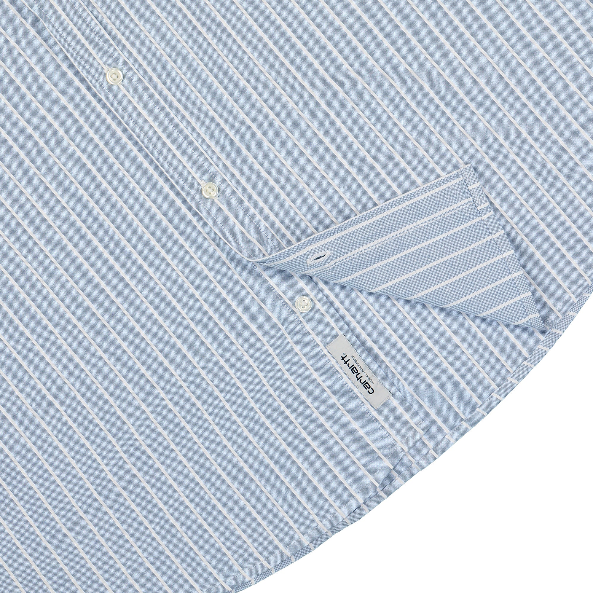 Carhartt WIP L/S Dowlen Shirt Dowlen Stripe, Bleach / White Shirts Detailfoto | Overkill