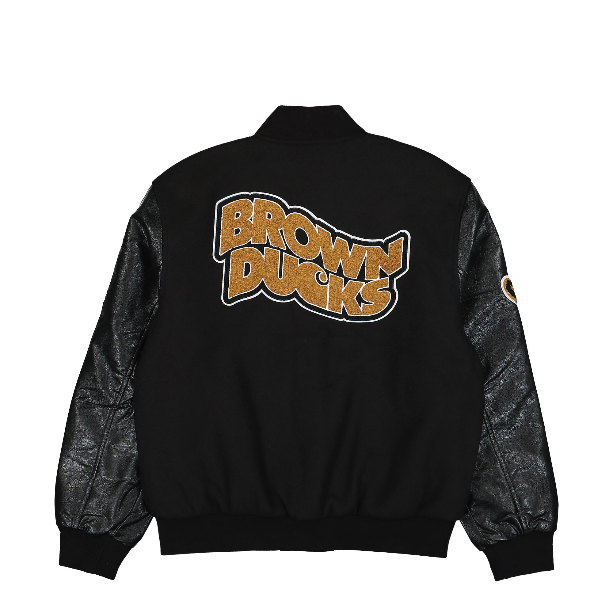 Carhartt WIP Brown Ducks Bomber Black / Black Bomber & Varsity Jackets Close-up | Overkill
