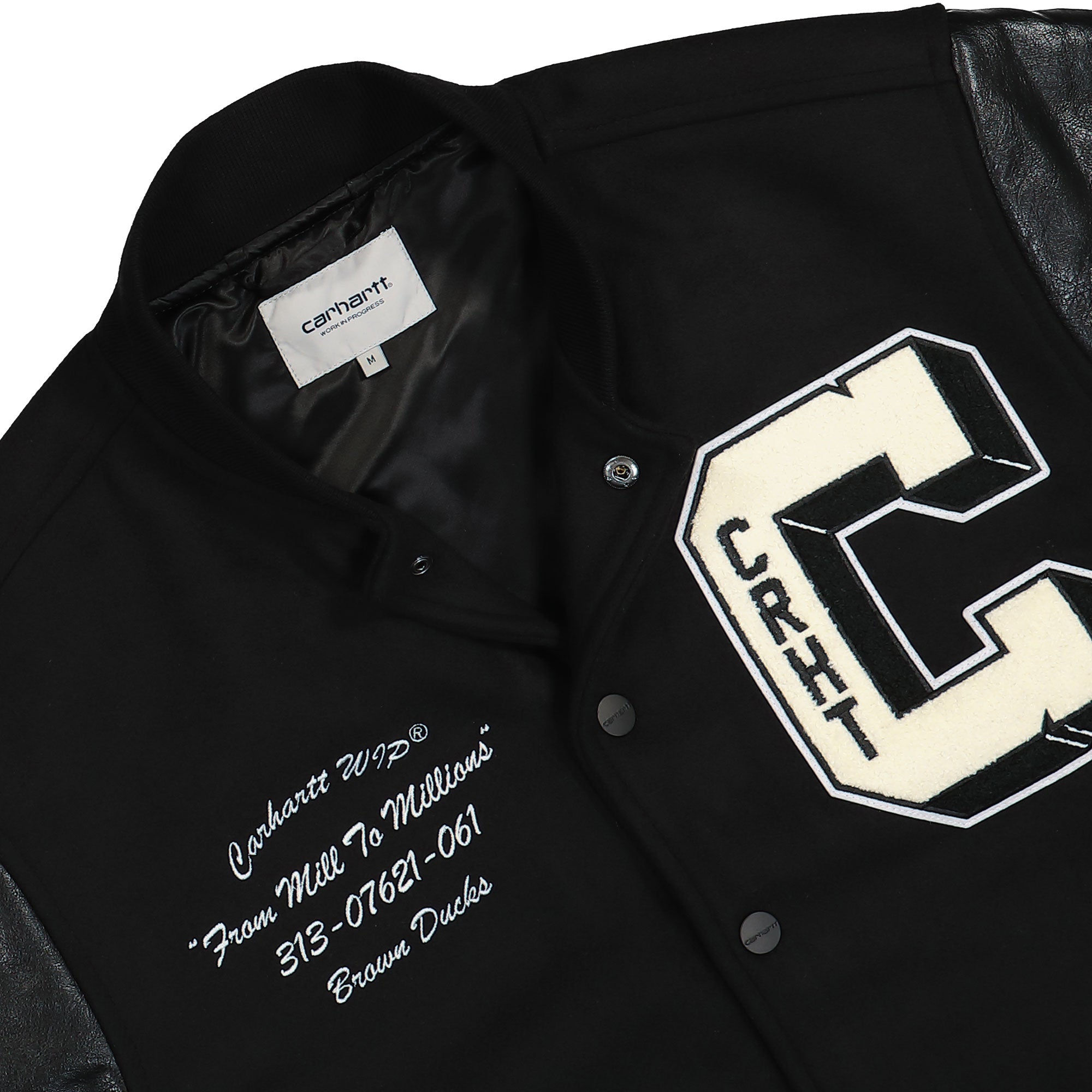 Carhartt WIP Brown Ducks Bomber Black / Black Bomber & Varsity Jackets Material | Overkill