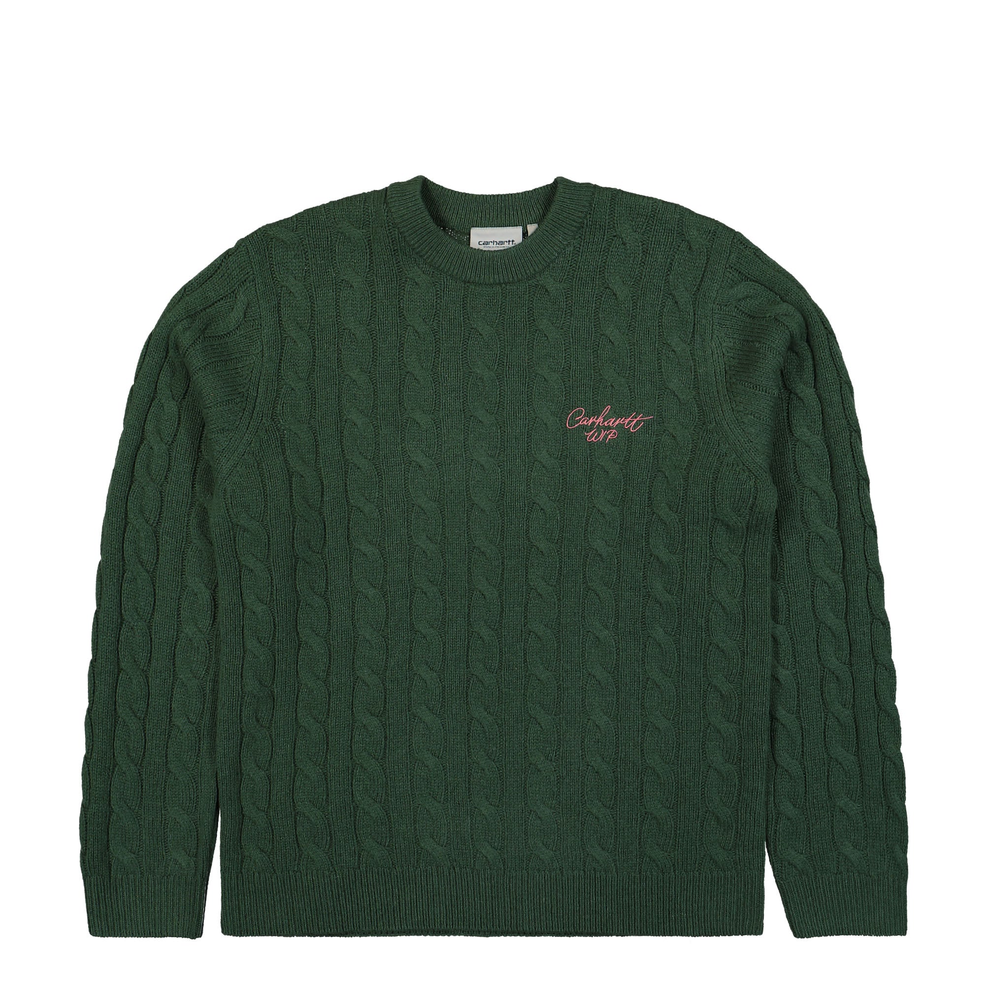 Carhartt WIP Signature Sweater Sycamore Tree / Dusty Rose Sweatshirts I033885.2JF.XX.03 | Overkill