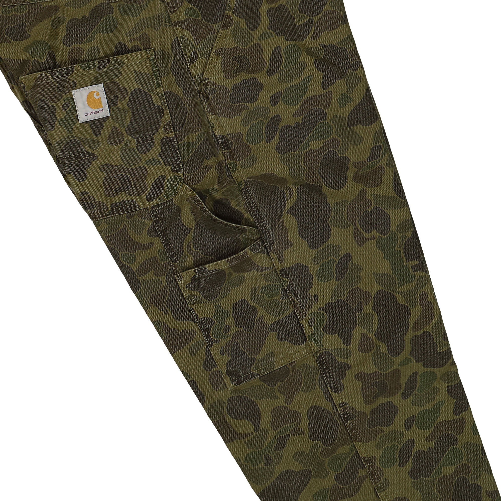 Carhartt WIP Duck Single Knee Pant Camo Duck, Green / Office Green Casual Pants Detail view 3 | Overkill