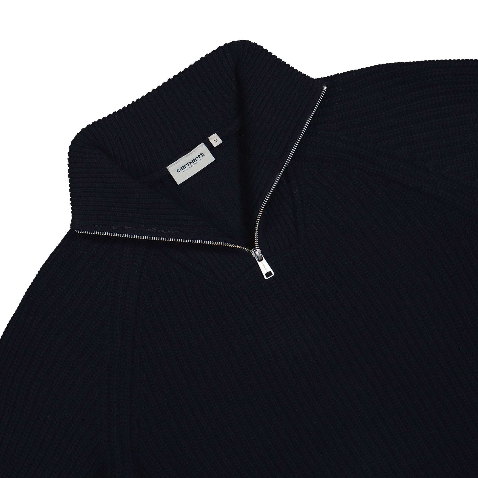 Carhartt WIP Marlon Half Zip Sweater Dark Navy Cardigans Close-up | Overkill