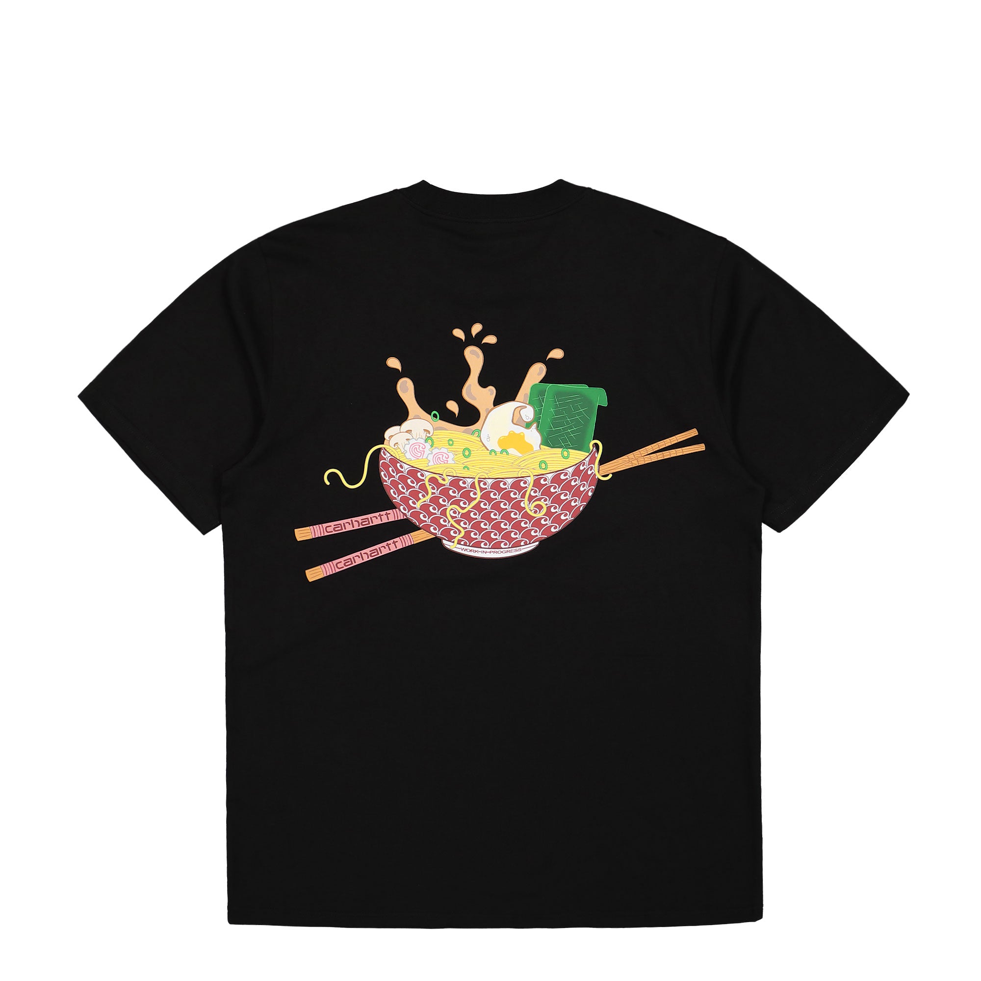 Carhartt WIP S/S Noodle Soup T-Shirt Black T-Shirts Close-up | Overkill