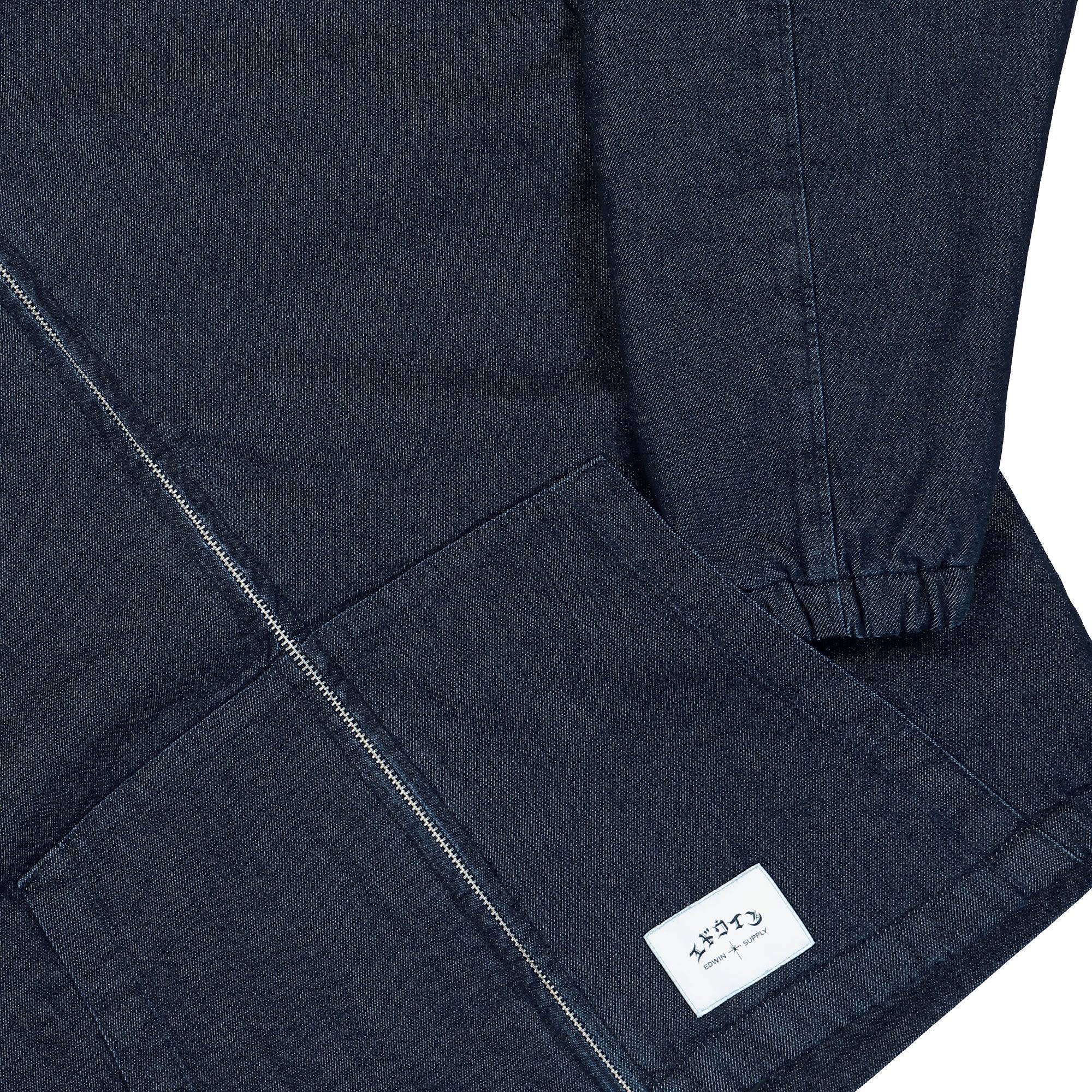 Edwin Daimon Hooded Jacket Lined Platinum Blue rinsed Jackets Detailfoto | Overkill