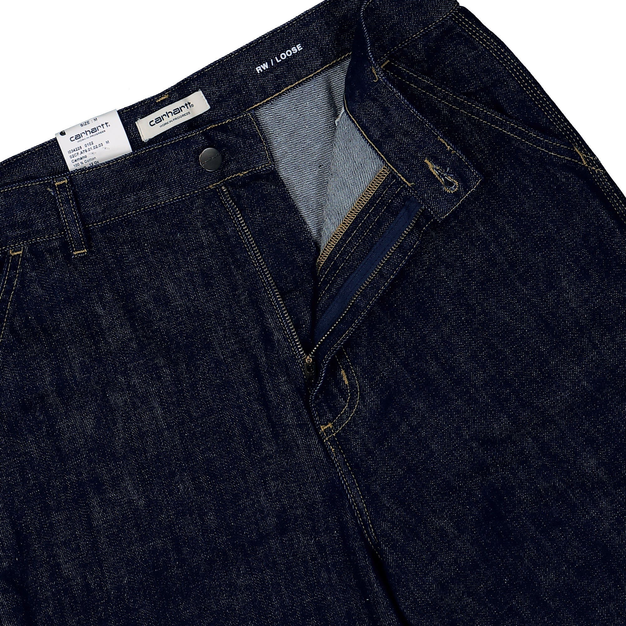 Carhartt WIP W Brandon Single Knee Pant Blue Rinsed Jeans Detail view 1 | Overkill