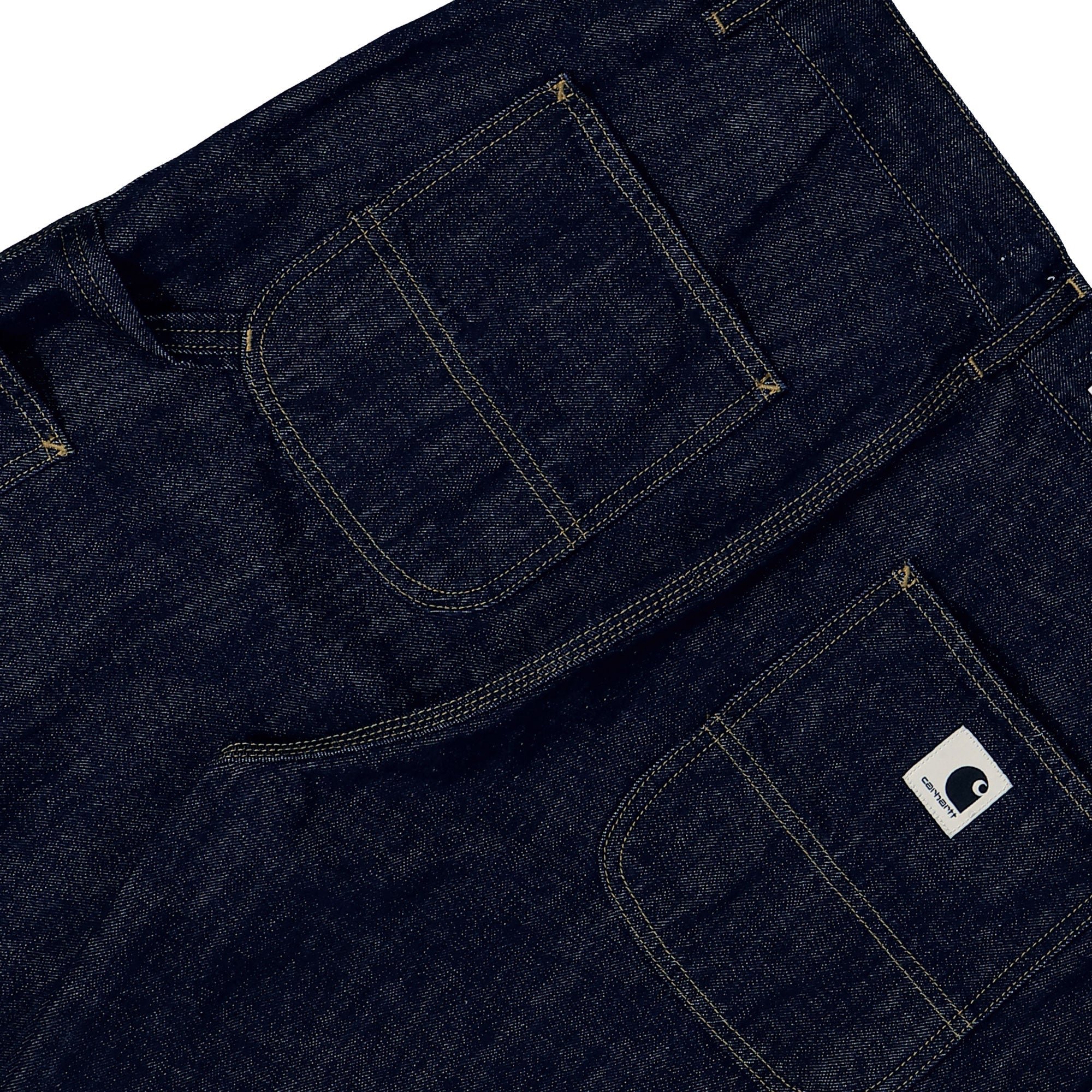 Carhartt WIP W Brandon Single Knee Pant Blue Rinsed Jeans Detail view 2 | Overkill
