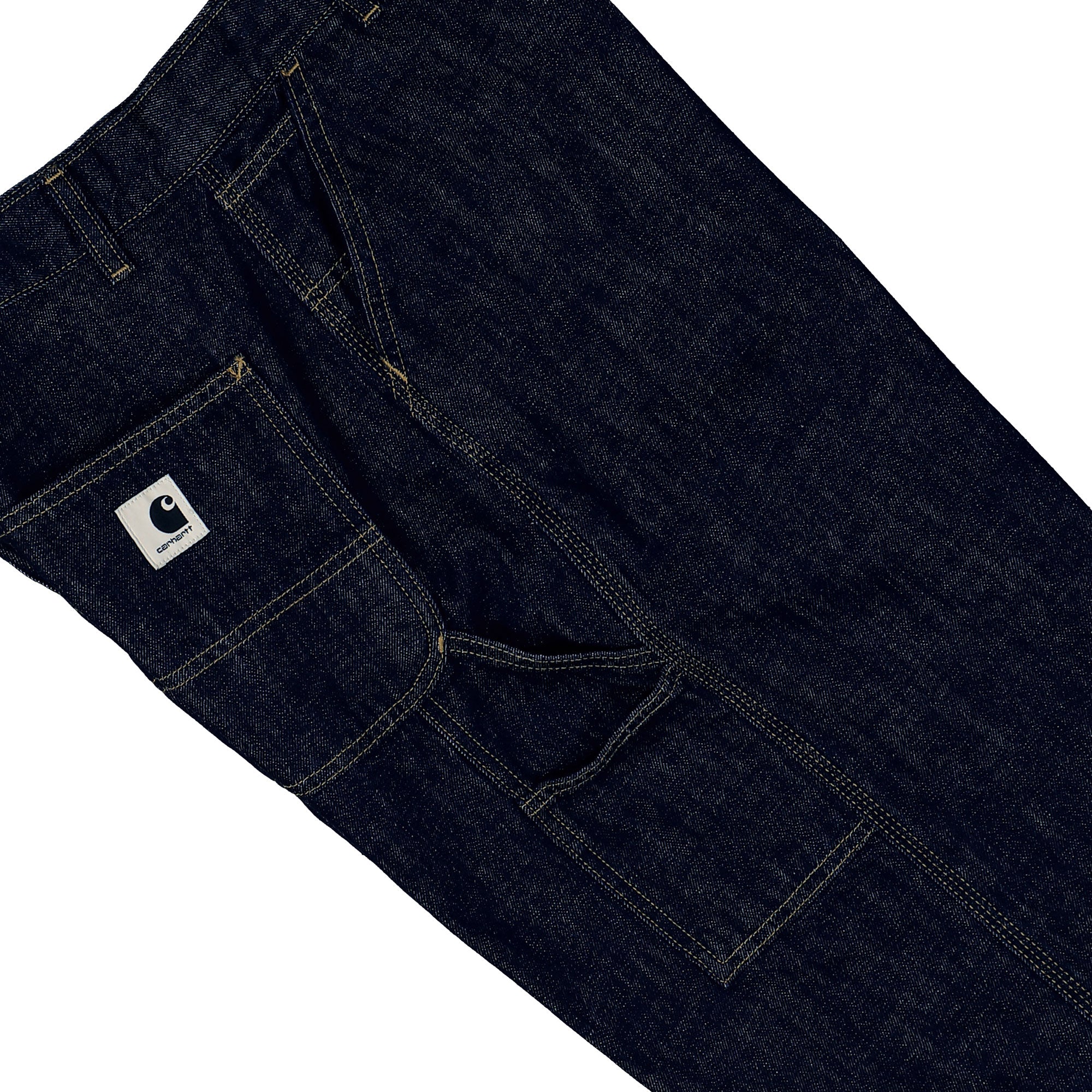 Carhartt WIP W Brandon Single Knee Pant Blue Rinsed Jeans Detail view 3 | Overkill