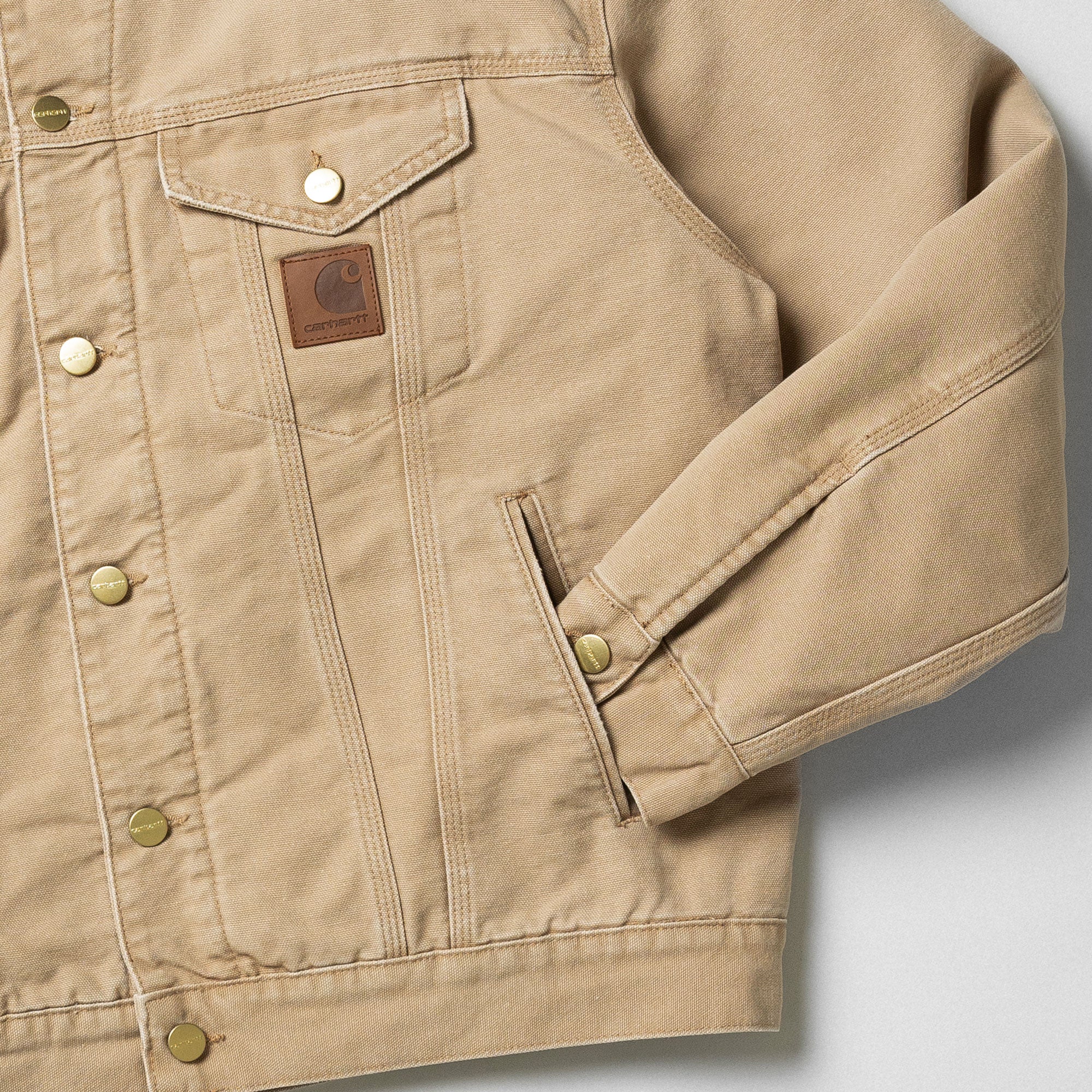 Carhartt WIP Dayton Trucker Jacket Hamilton Brown / Tobacco / Stone Canvas Jackets Detailfoto | Overkill