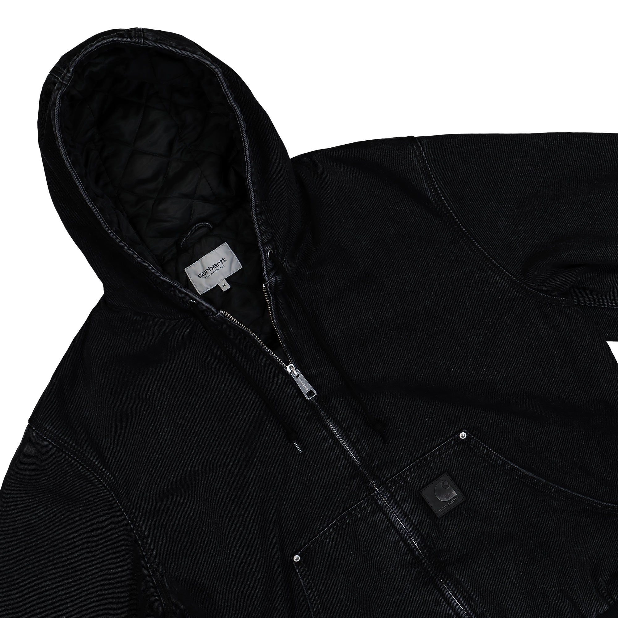 Carhartt WIP OG Active Rivet Jacket Black / Stone Washed Jackets Close-up | Overkill