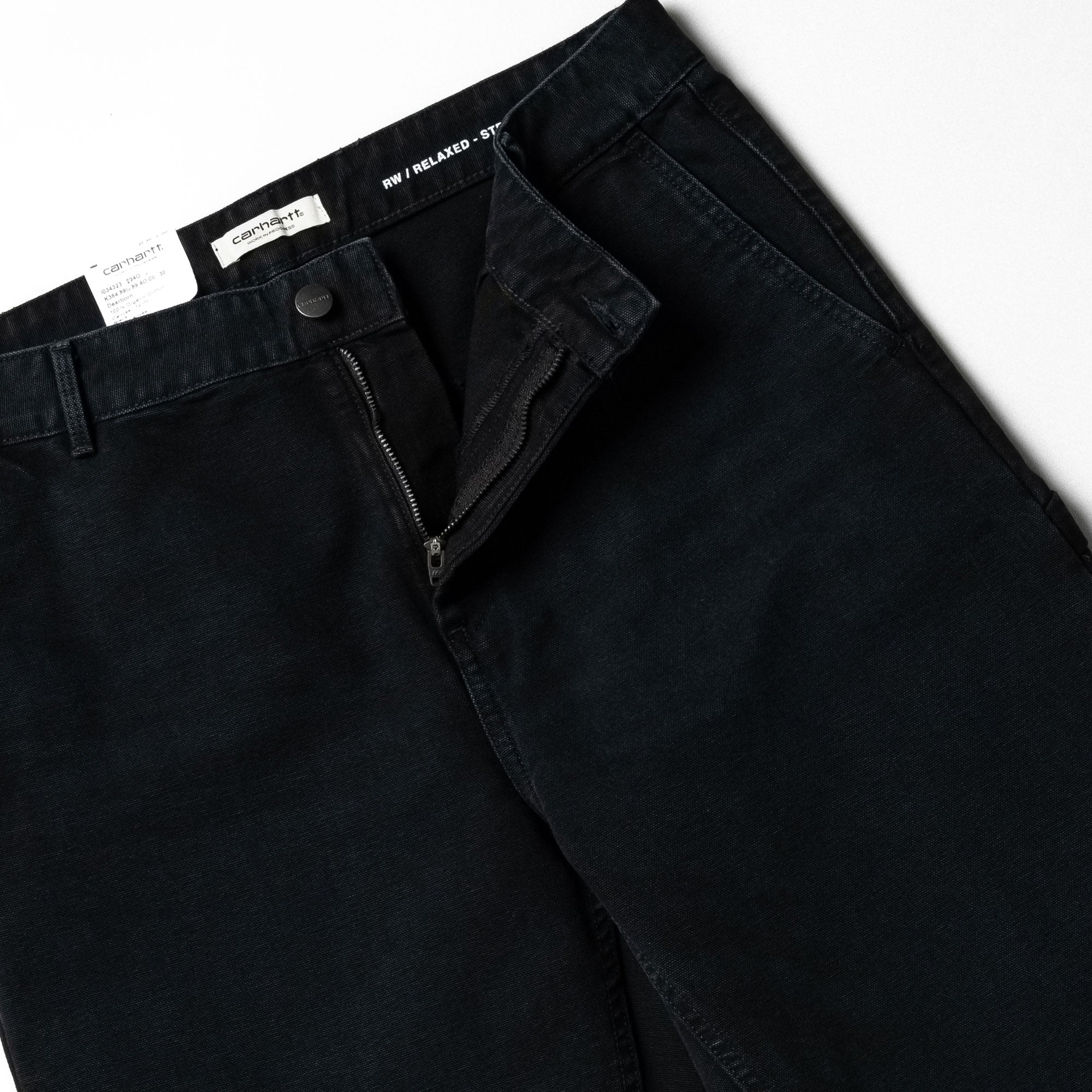 Carhartt WIP W Pierce Pant Straight Black / Stone Canvas Jeans Detailfoto | Overkill