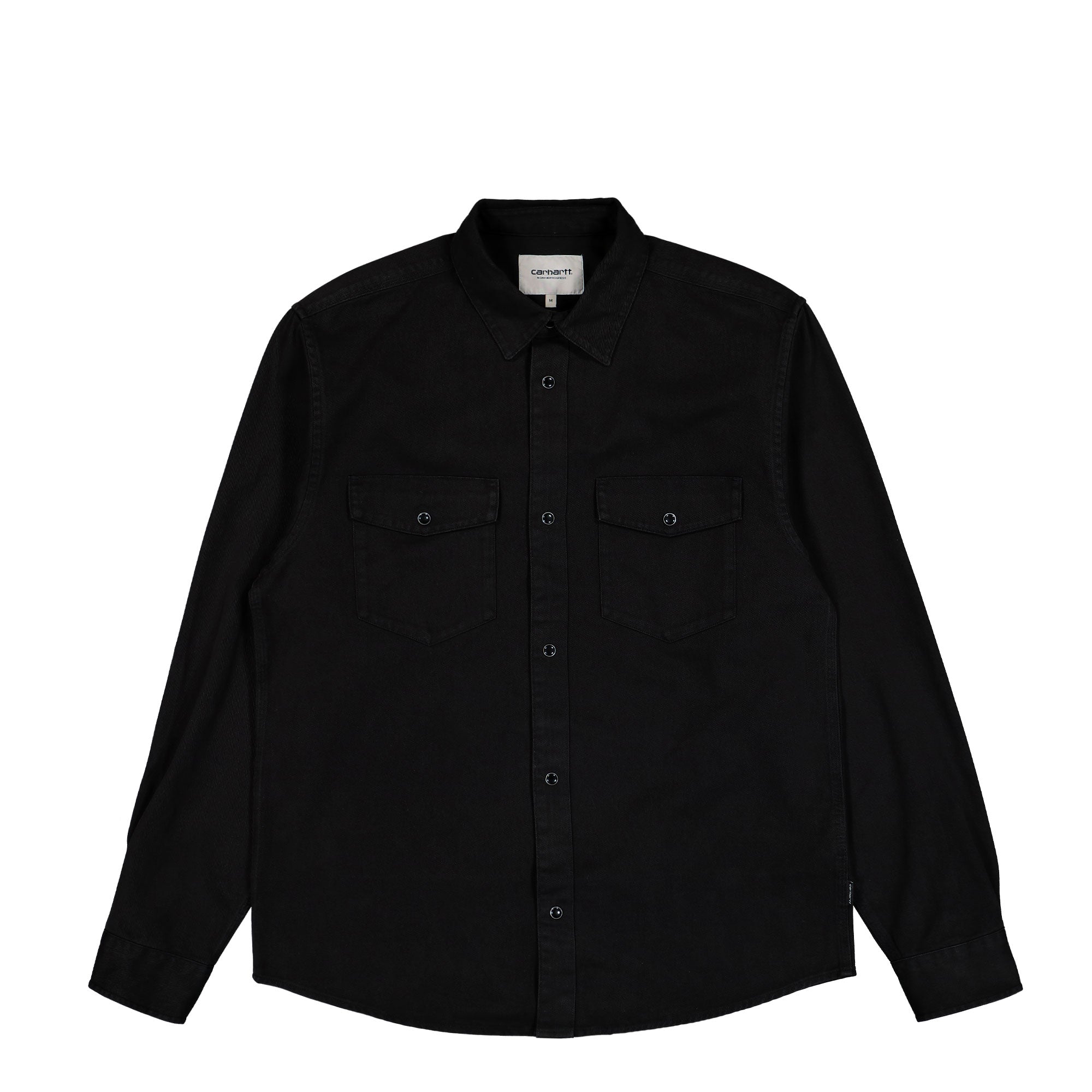 Carhartt WIP L/S Santa Fe Shirt Black Garment Dyed Shirts I034384.89.GD.03 | Overkill