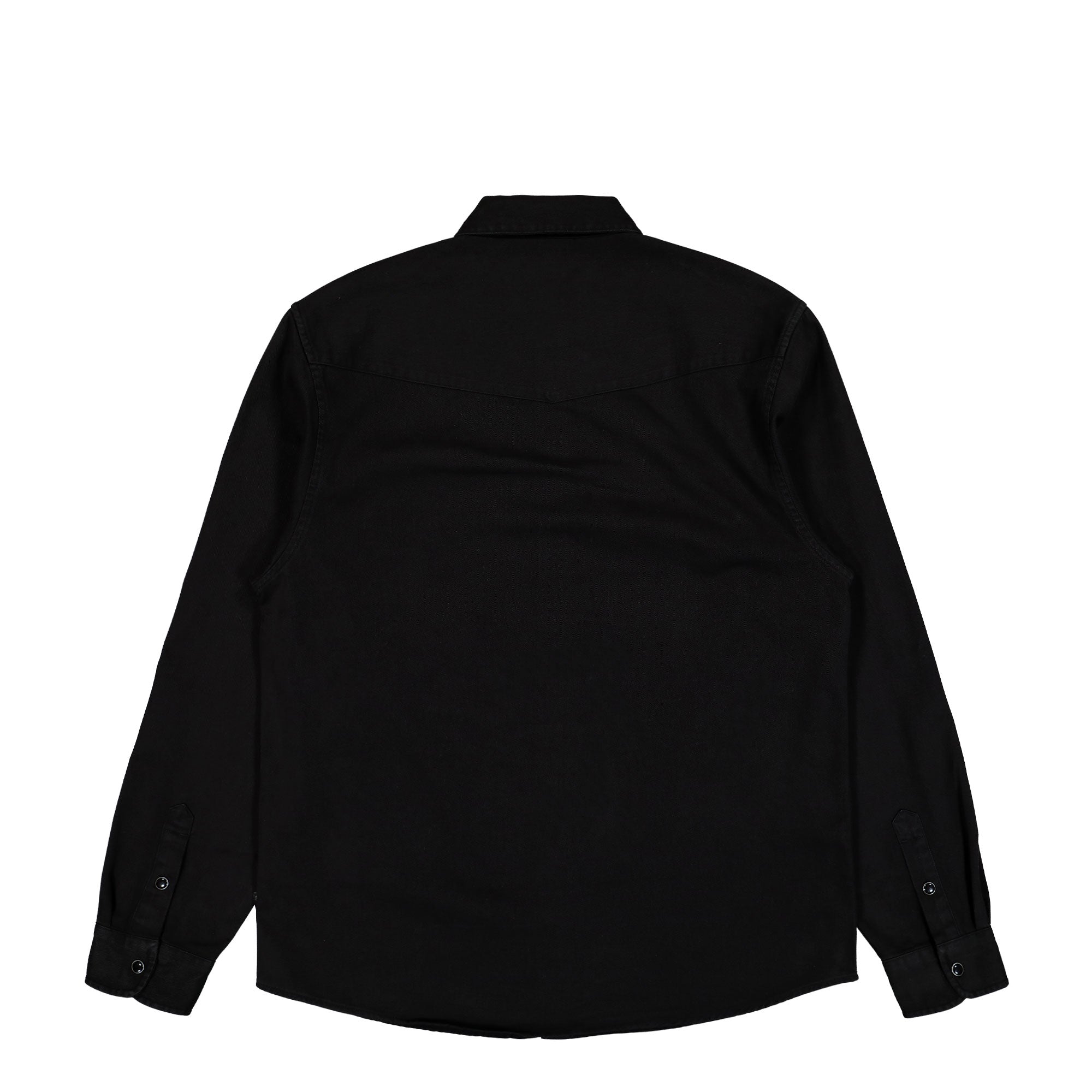 Carhartt WIP L/S Santa Fe Shirt Black Garment Dyed Shirts Material | Overkill